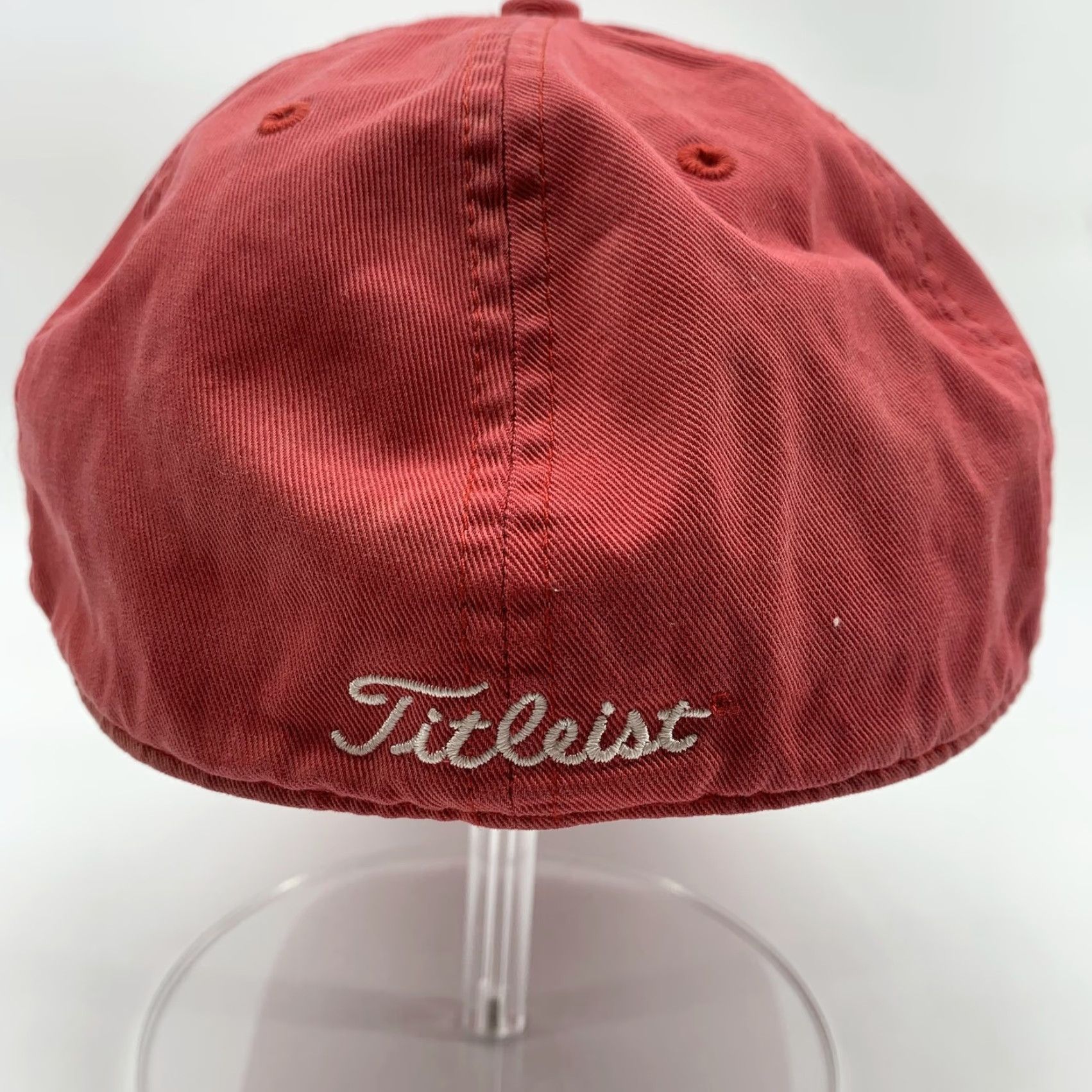 Titleist Titleist Hat Cap Fitted Mens Medium Red Twill Baseball Sports Golf Logo Size ONE SIZE - 4 Thumbnail