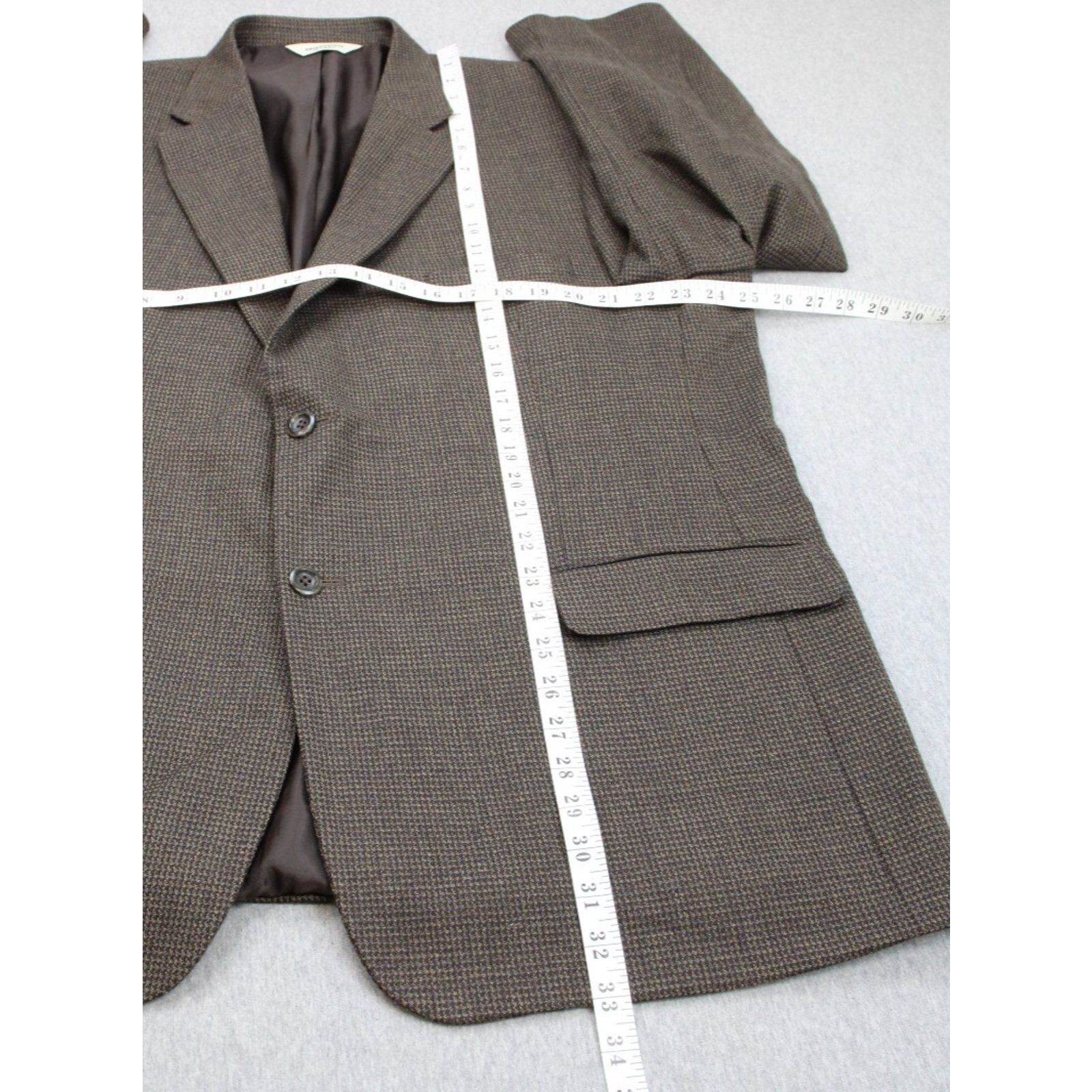 Pronto Uomo Pronto Uomo Blazer Mens 48R Houndstooth Lambs Wool 2 Button Size 48R - 7 Thumbnail