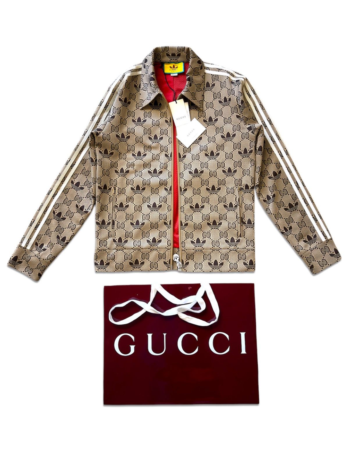 Adidas × Gucci Gucci x Adidas GG M Trefoil Track Monogram Jacket Size US M / EU 48-50 / 2 - 1 Thumbnail