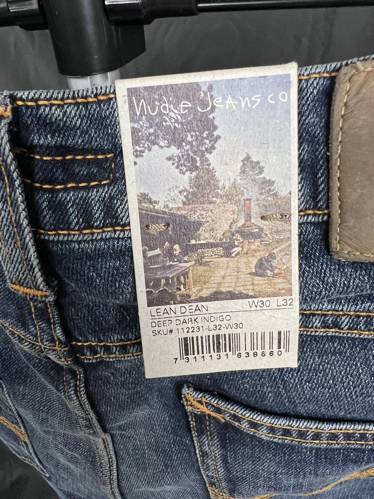 Designer × Nudie Jeans 🔴 DSWT SAMPLE Nudie jeans Lean Dean Deep Dark Indigo Size US 30 / EU 46 - 8 Thumbnail