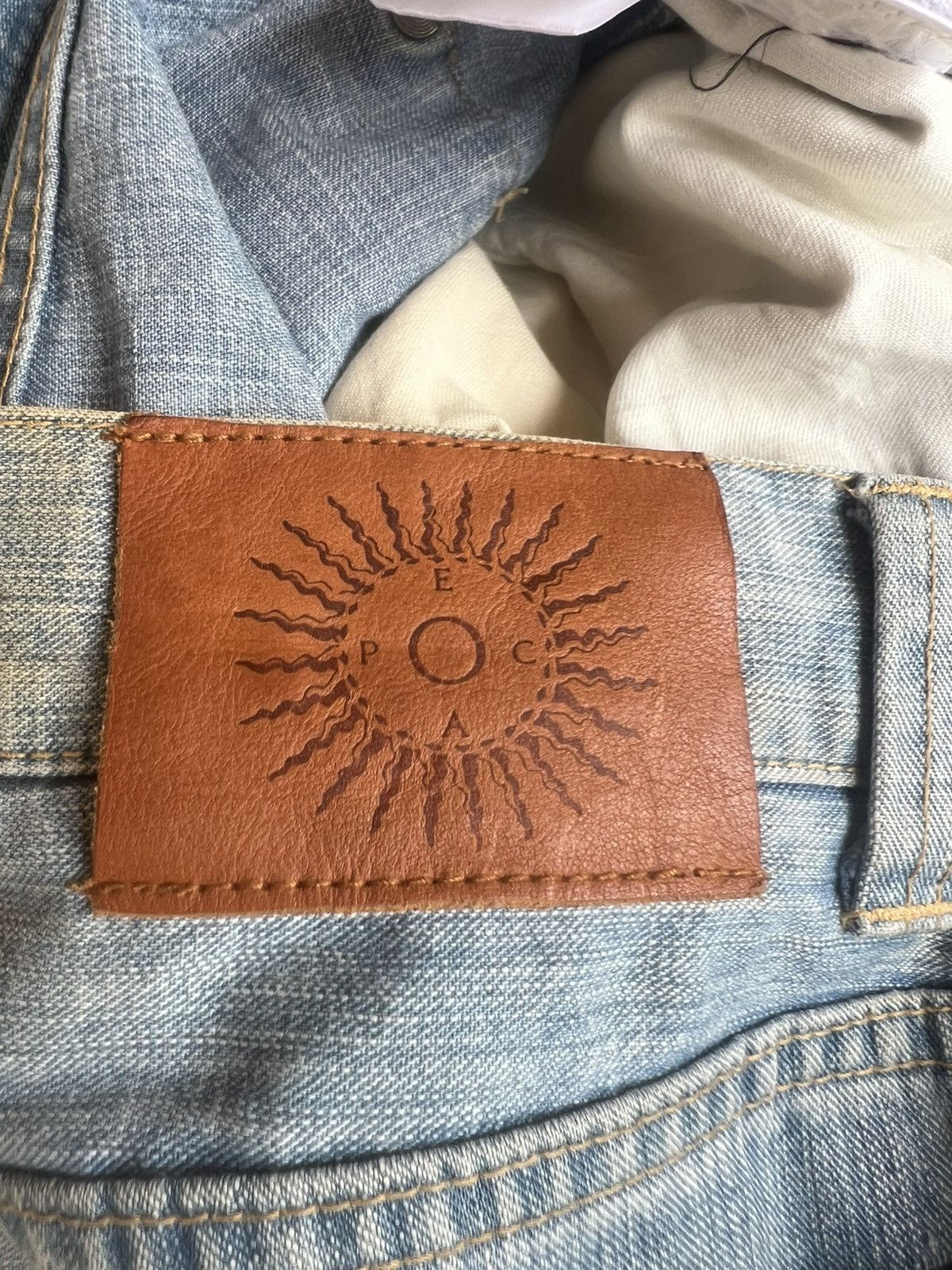 Epoca Uomo Japan Distressed Dirty Mud Denim Bootcut Jeans