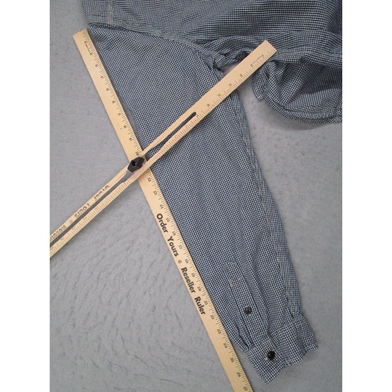 Ralph Lauren VINTAGE? No. Denim & Supply Ralph Lauren Shirt Mens 2XL Blue Gingham Plaid Button-Front Long Sleeve Cotton Classic Fit with Pockets Mens Size US XXL / EU 58 / 5 - 7 Thumbnail