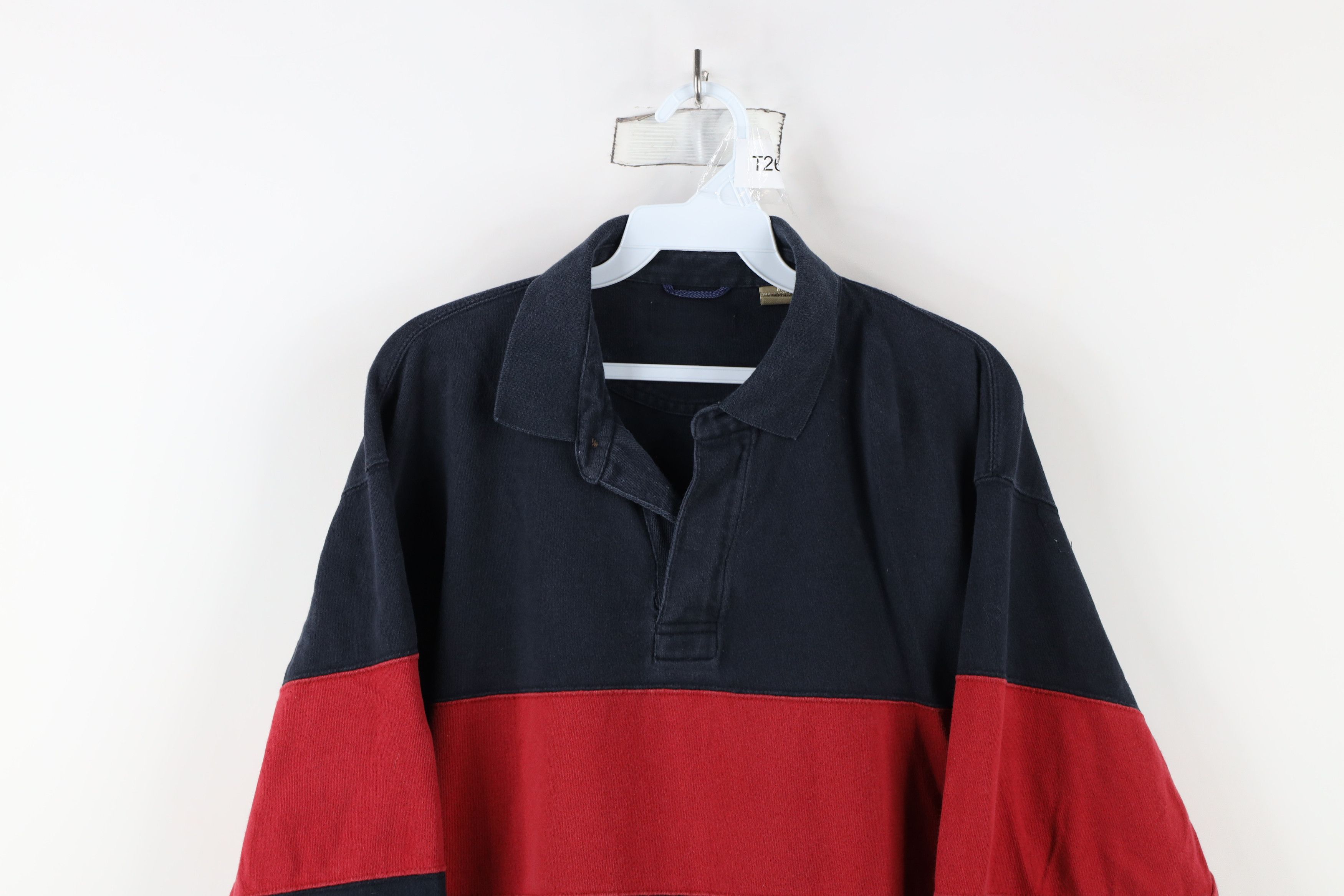 Vintage Vintage 90s Streetwear Block Long Sleeve Rugby Polo Shirt Size US M / EU 48-50 / 2 - 2 Thumbnail