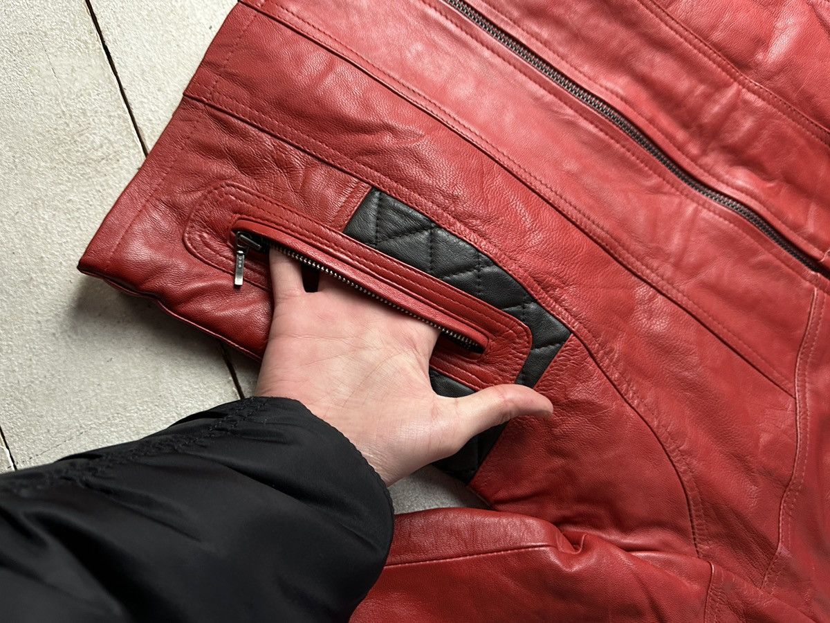 Other 🚨Y2K RICK OWENS TYPE DIRTY SLIM FIT ZIP LEATHER JACKET Size M / US 6-8 / IT 42-44 - 9 Thumbnail