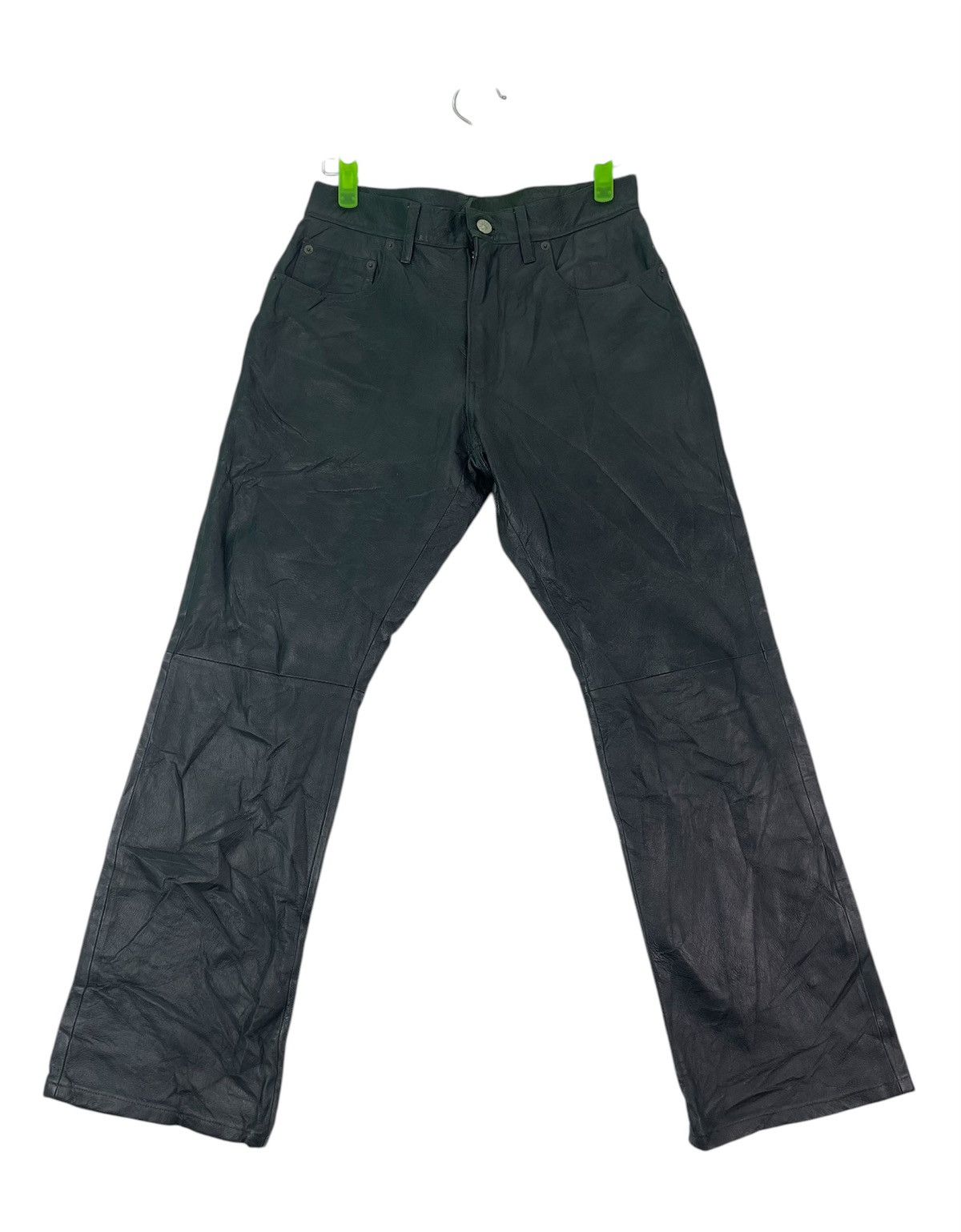 Genuine Leather × PPFM Vtg 90s PPFM japan real leather biker pant Size US 27 - 1 Thumbnail
