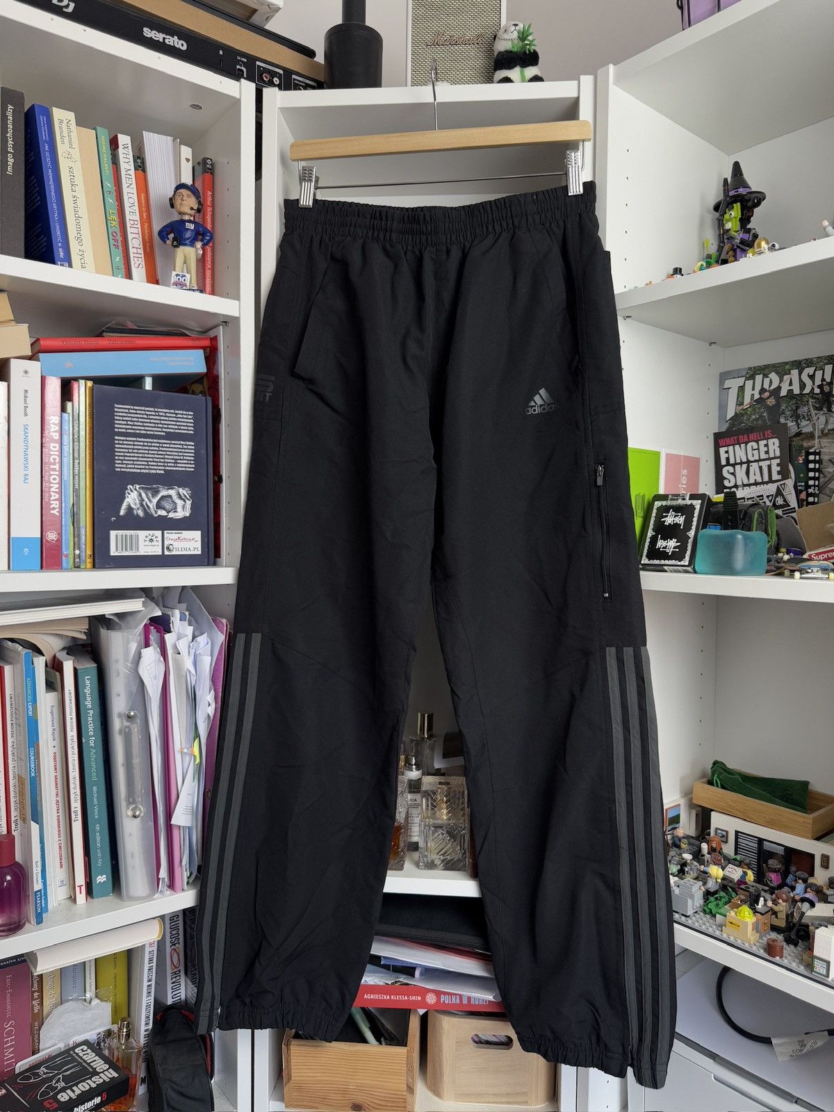 Adidas × Vintage Vintage y2k Adidas wide leg baggy fit sweat track pants S Size US 32 / EU 48 - 1 Thumbnail