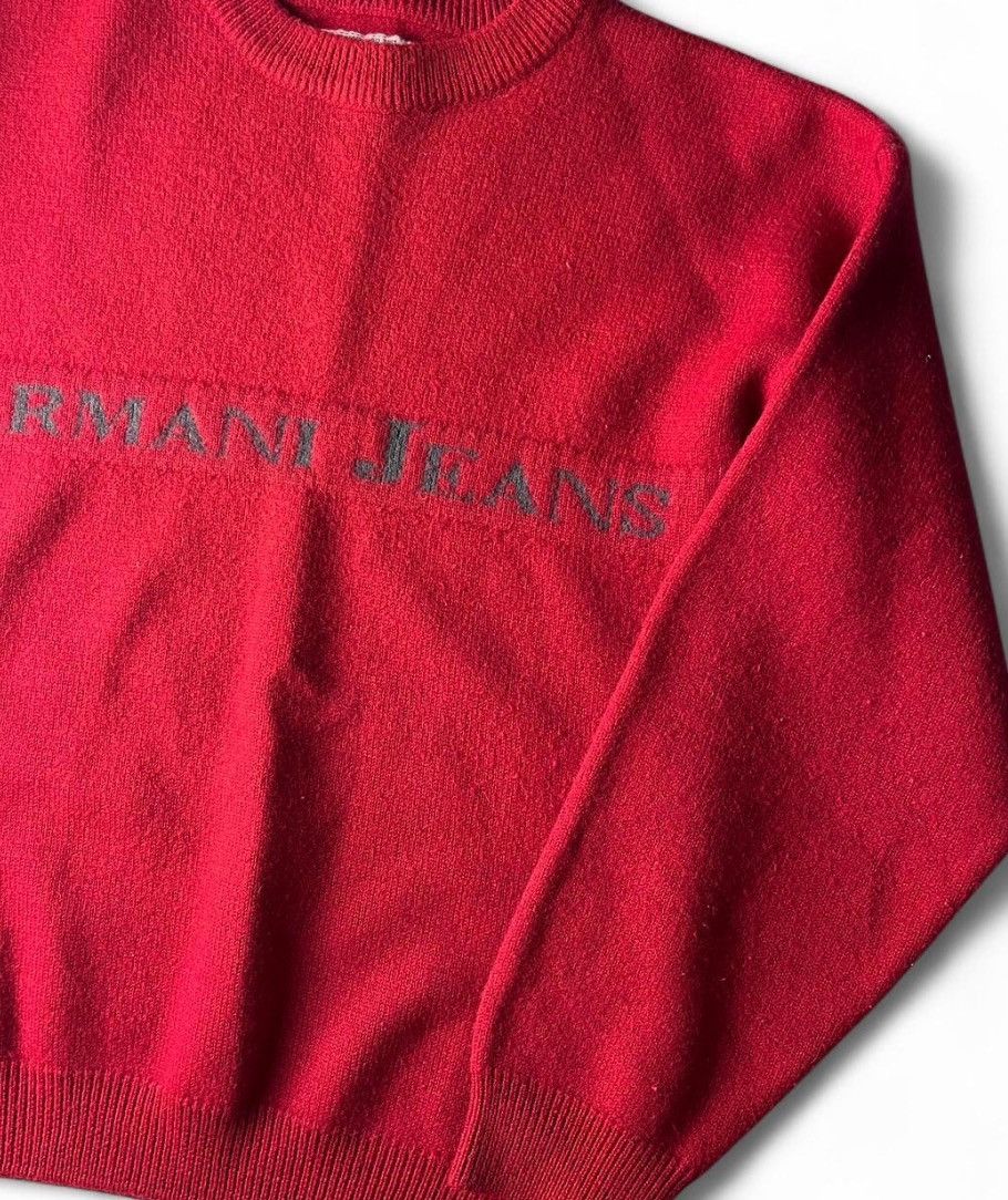 Armani 💫🌹90S RARE ARMANI JEANS WOOL SWEATER VINTAGE MASSIMO OSTI Size US XS / EU 42 / 0 - 3 Thumbnail