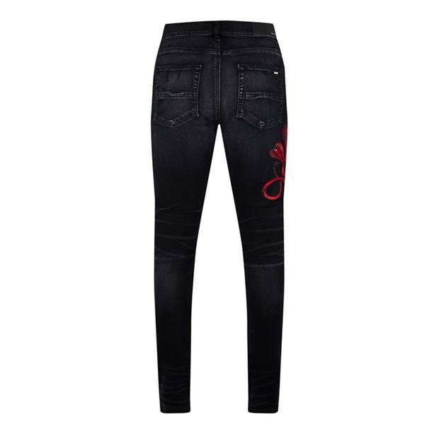 Amiri AMIRI Snake Skinny Jeans Size US 34 / EU 50 - 6 Thumbnail