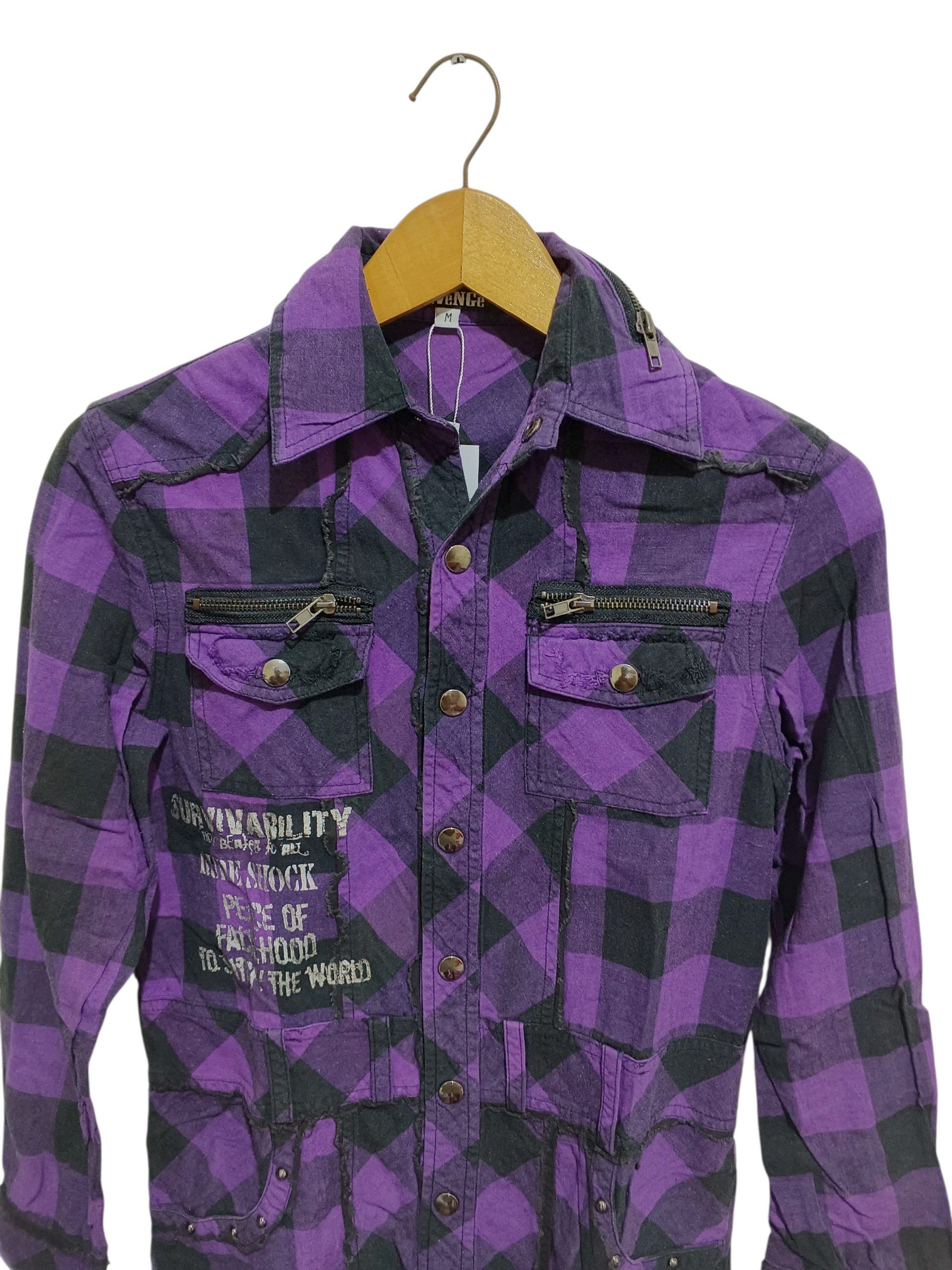 Sex Pot ReVeNGe SEX POT REVENGE PUNK GOTHIC PURPLE BUTTON SHIRT Size S / US 4 / IT 40 - 3 Thumbnail