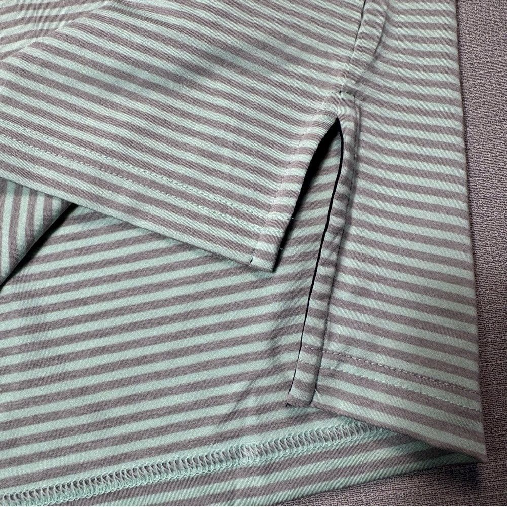 RLX Ralph Lauren NWt New $95 RLX Ralph Lauren Golf Green Grey Stripe Polo Sh Size US L / EU 52-54 / 3 - 9 Thumbnail