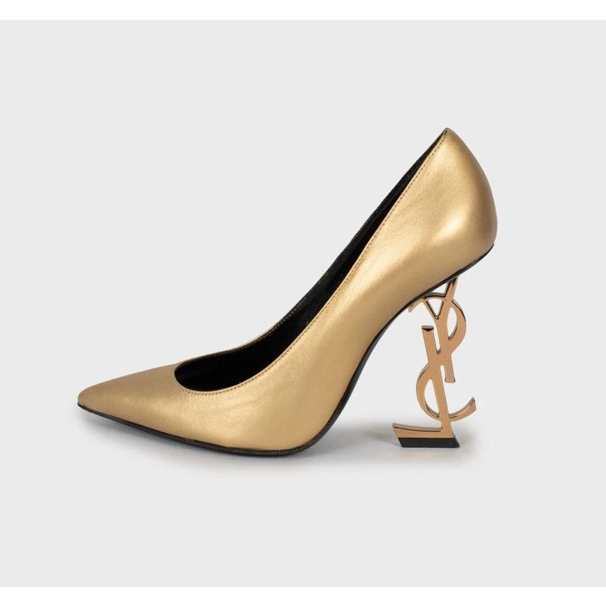 Yves Saint Laurent Saint Laurent Opyum Gold Leather Heels - Size 36.5 Size US 5.5 / IT 35.5 - 1 Thumbnail
