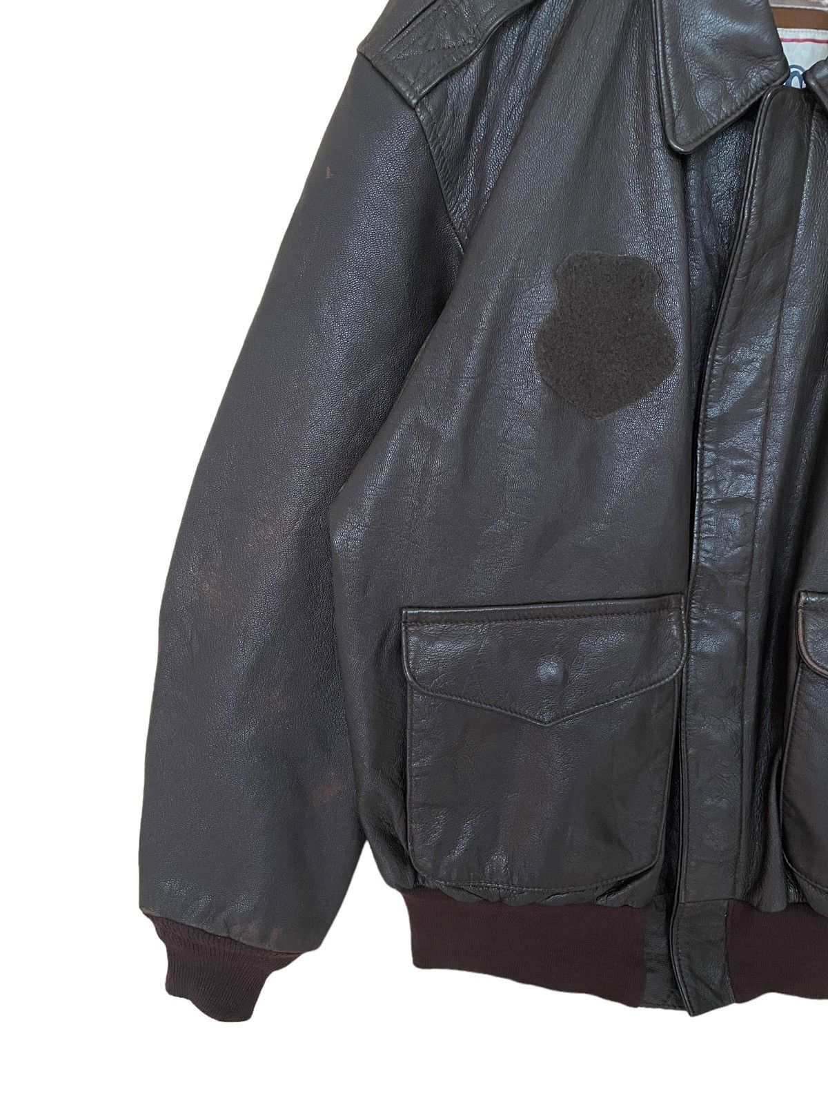 Avirex Vintage Brand Avirex Leather Fly Jacket 1990s Size US L / EU 52-54 / 3 - 5 Thumbnail