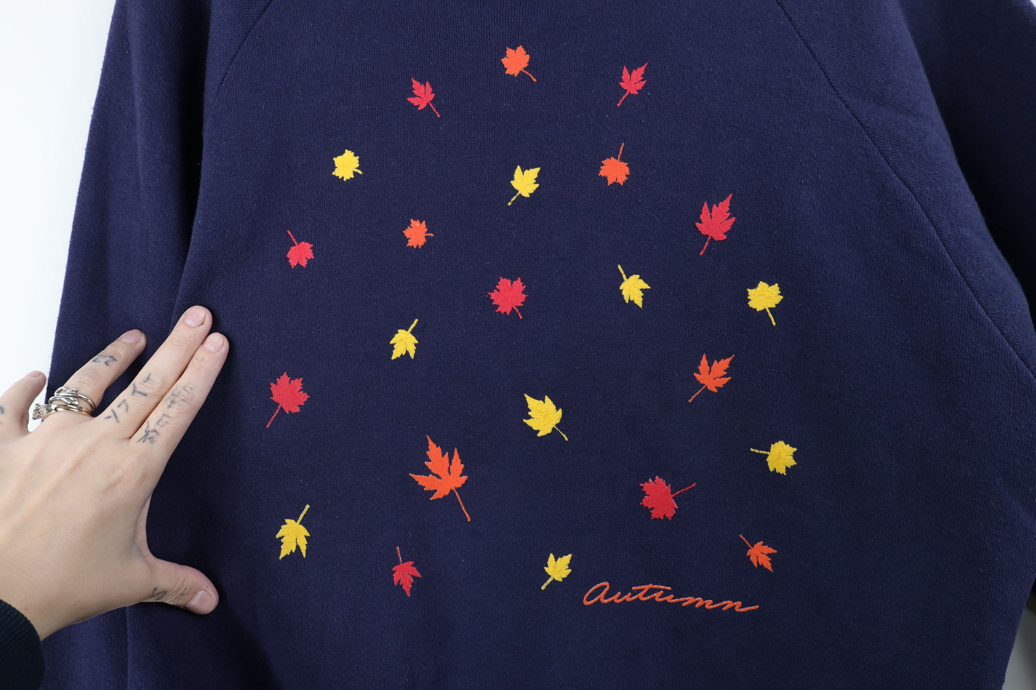 Vintage Vintage 90s Streetwear Autumn Leaf Crewneck Sweatshirt USA Size XL / US 12-14 / IT 48-50 - 6 Thumbnail