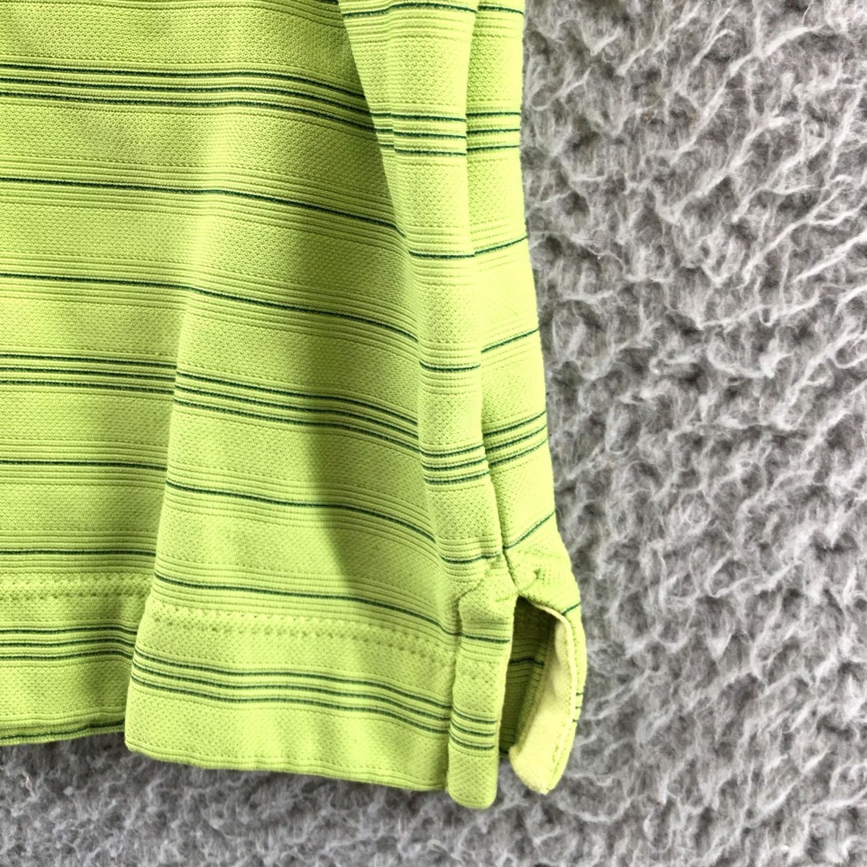 Nike Nike Golf Shirt Mens XL Green Polo Pinstriped Short Sleeve Casual Sports Buttons Size US XL / EU 56 / 4 - 7 Thumbnail