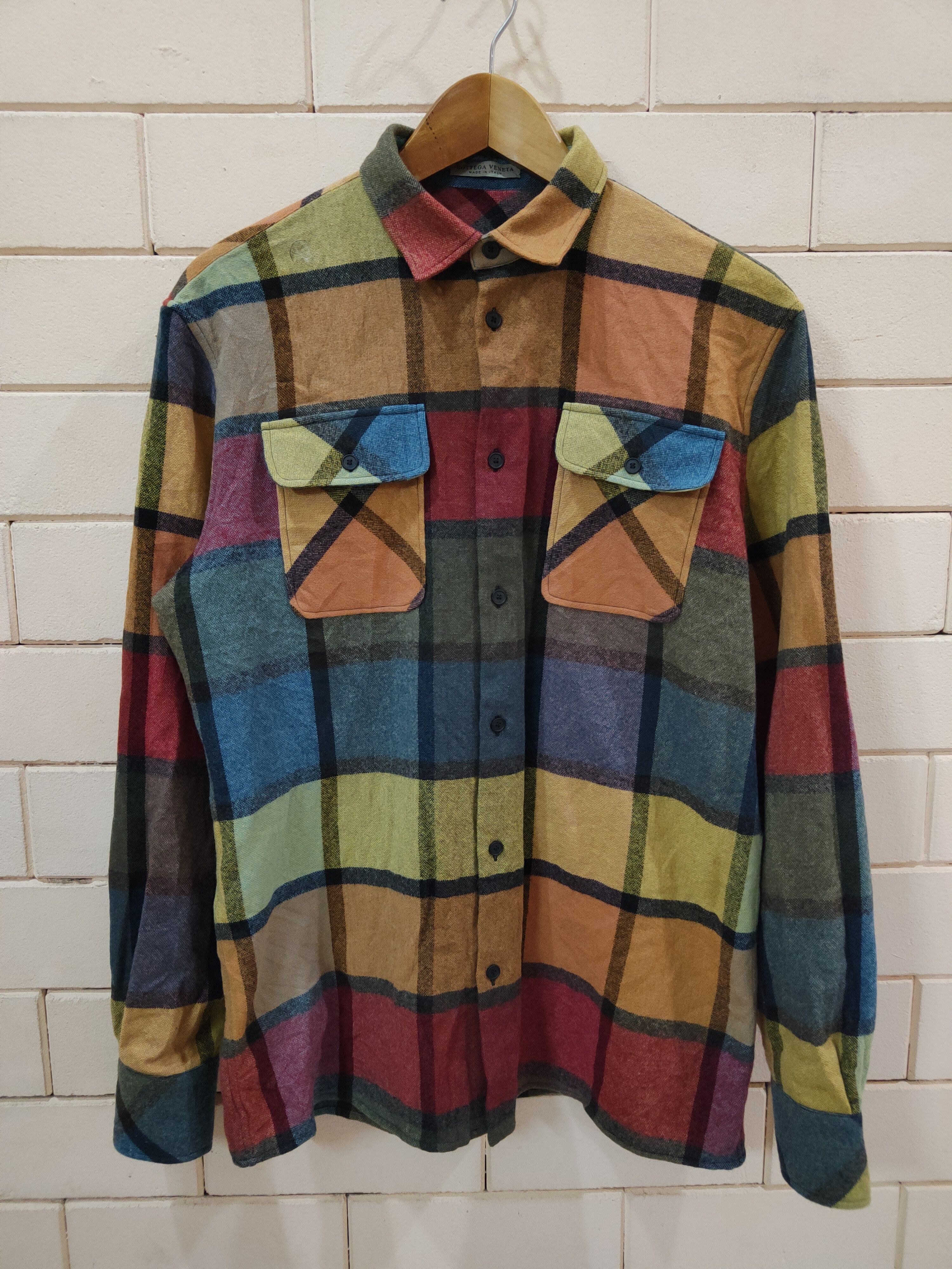 image of Bottega Veneta Multicolor Flannel, Men's (Size Medium)