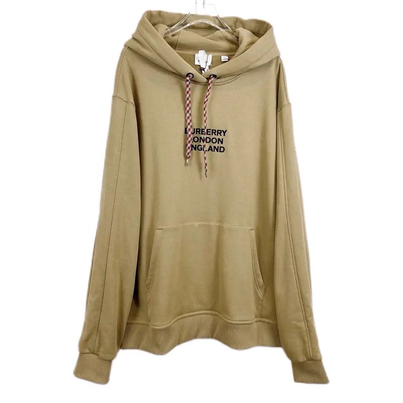 Burberry Burberry Beige Cotton Women's Cropped Hoodie Size XL / US 12-14 / IT 48-50 - 1 Thumbnail