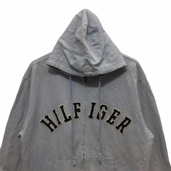 Tommy Hilfiger TOMMY HILFIGER Hoodie Full Zip Sweater Spell Out Pullover Size M / US 6-8 / IT 42-44 - 2 Thumbnail