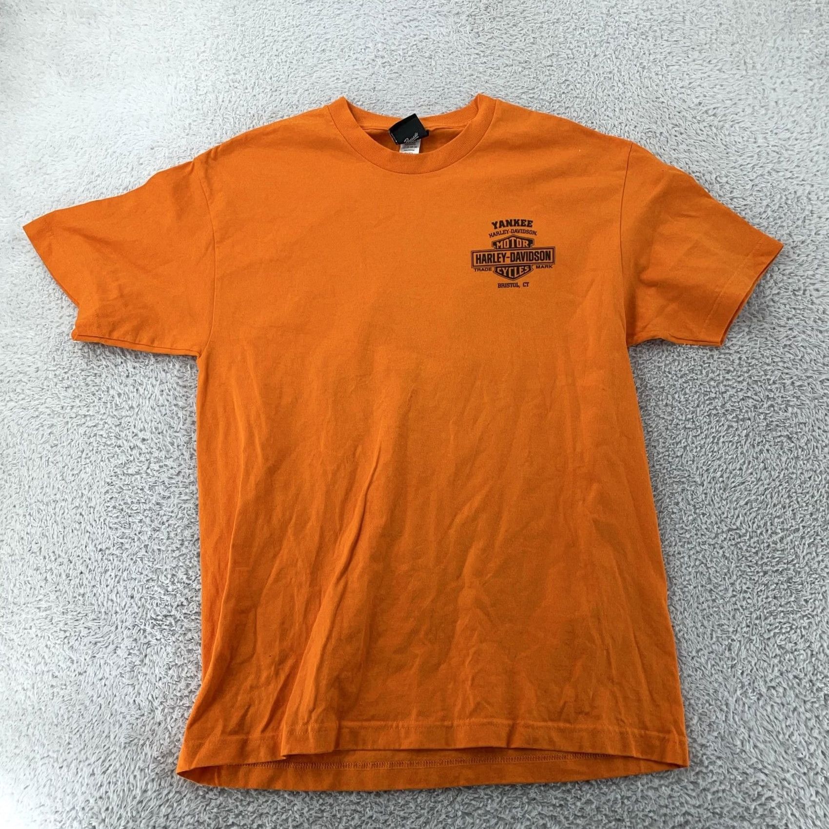Harley Davidson Harley-Davidson T-Shirt Mens M Orange Graphic Print Crew Neck Short Sleeve Biker Motorcycle Size US M / EU 48-50 / 2 - 4 Thumbnail