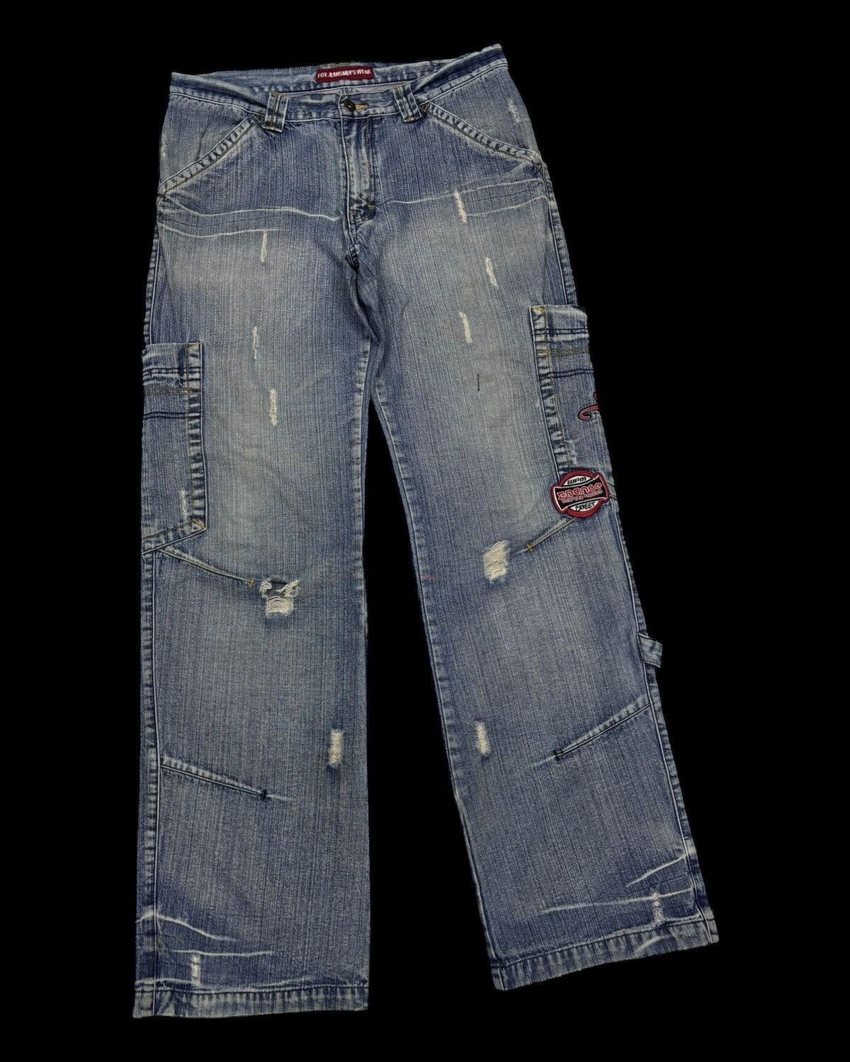 If Six Was Nine 🔥RARE BAGGY JEANS FOX JEANS MULTI POCKET SKATER PANTS Size US 34 / EU 50 - 7 Thumbnail