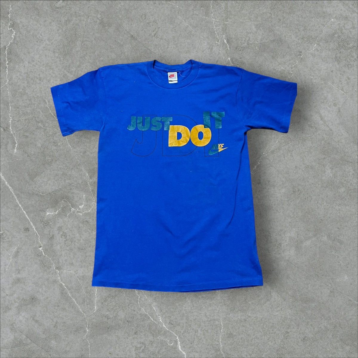 Nike × Vintage Vintage 90’s blue shirt nike Size US XL / EU 56 / 4 - 1 Thumbnail