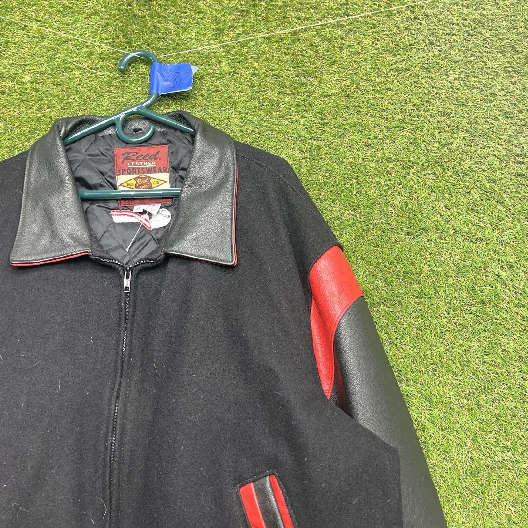Vintage VINTAGE Reed Varsity Jacket Mens 3XL Black Wool Leather Embroidered Cummins USA Full Zip Size US XXL / EU 58 / 5 - 3 Thumbnail