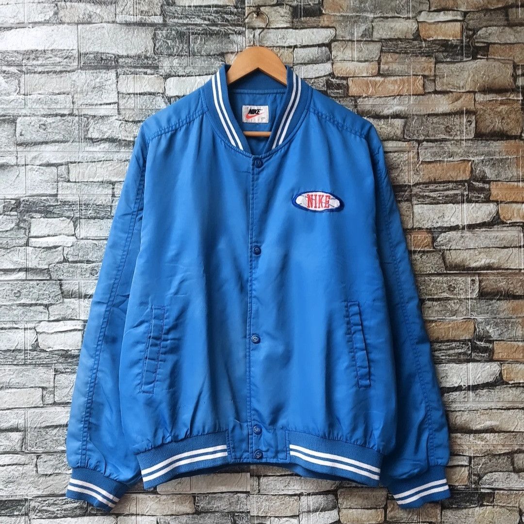 Nike 🔥RARE🔥Vintage 90s NIKE Varsity Jacket Size US L / EU 52-54 / 3 - 2 Thumbnail
