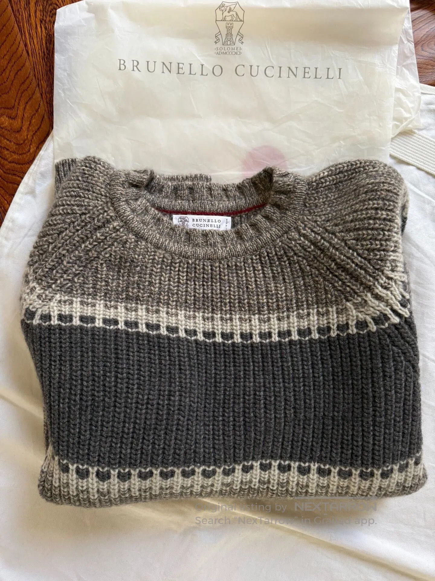 Brunello Cucinelli Brunello Cucinelli Men's Thick Cashmere Sweater. Size US L / EU 52-54 / 3 - 5 Thumbnail