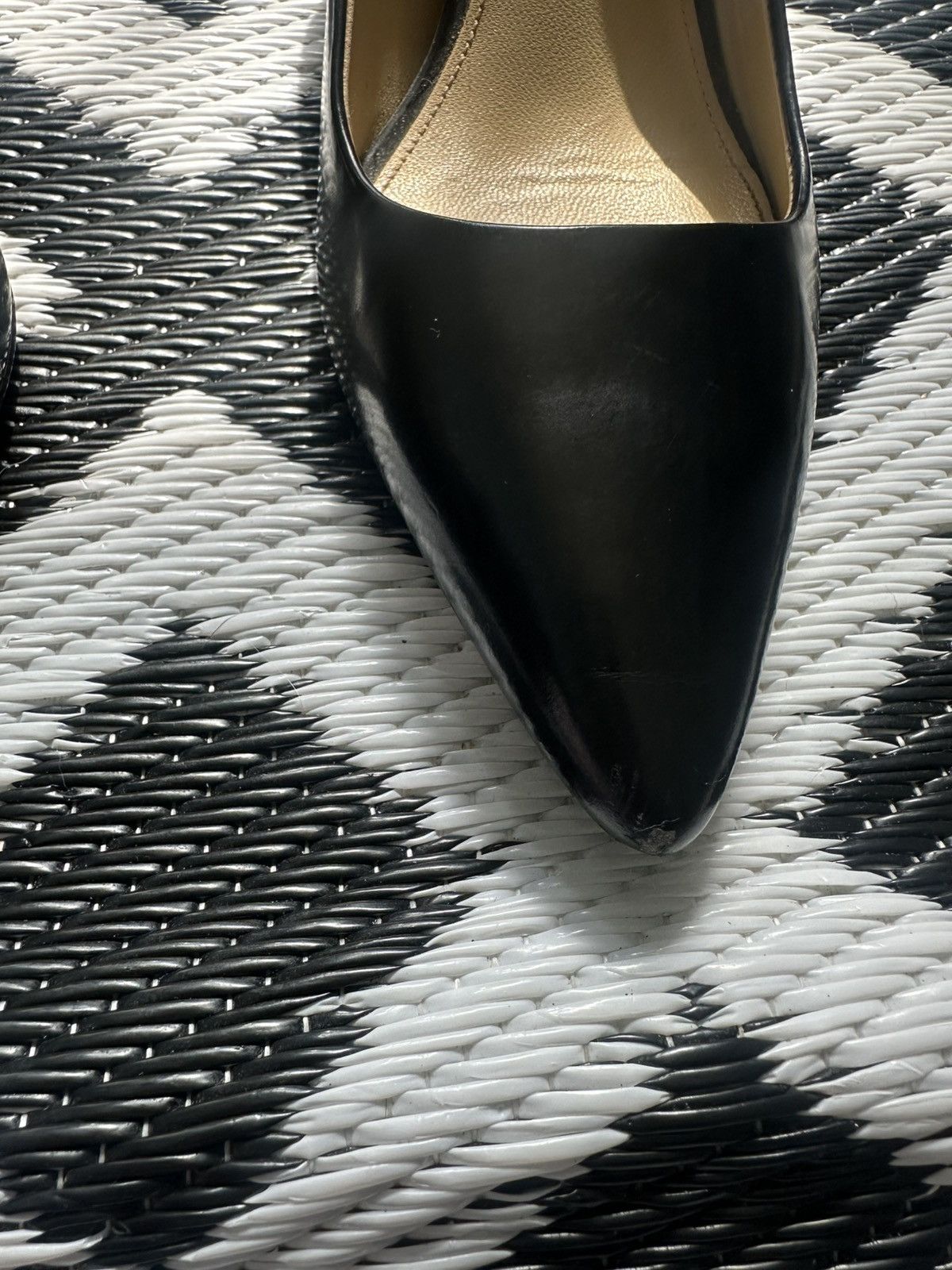 Coach Coach Black Leather Size 8.5 Kitten Heel Pointed Toe Pumps Size US 8.5 / IT 38.5 - 3 Thumbnail
