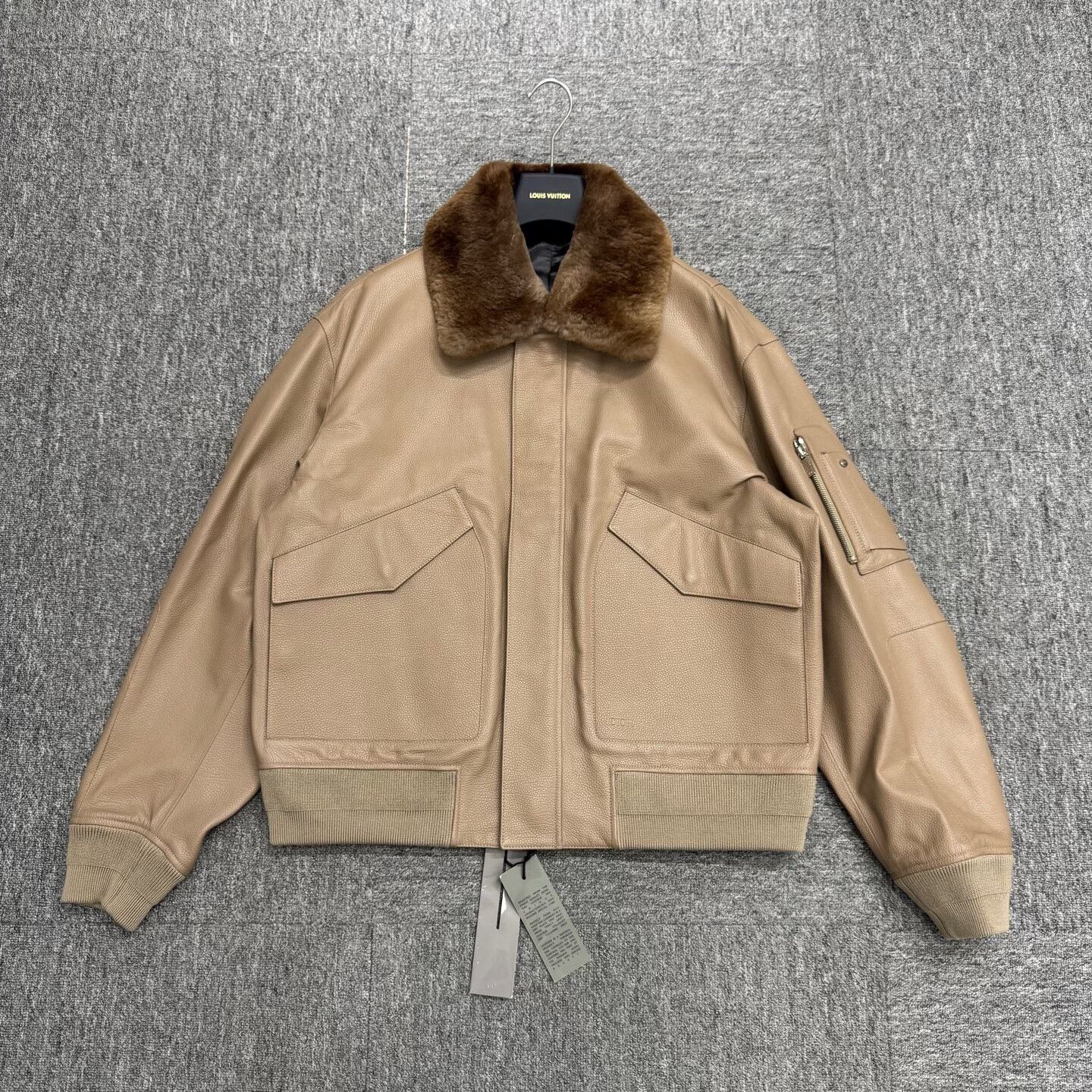 Dior beige shearling collar jacket from Dior Size US XXL / EU 58 / 5 - 1 Thumbnail