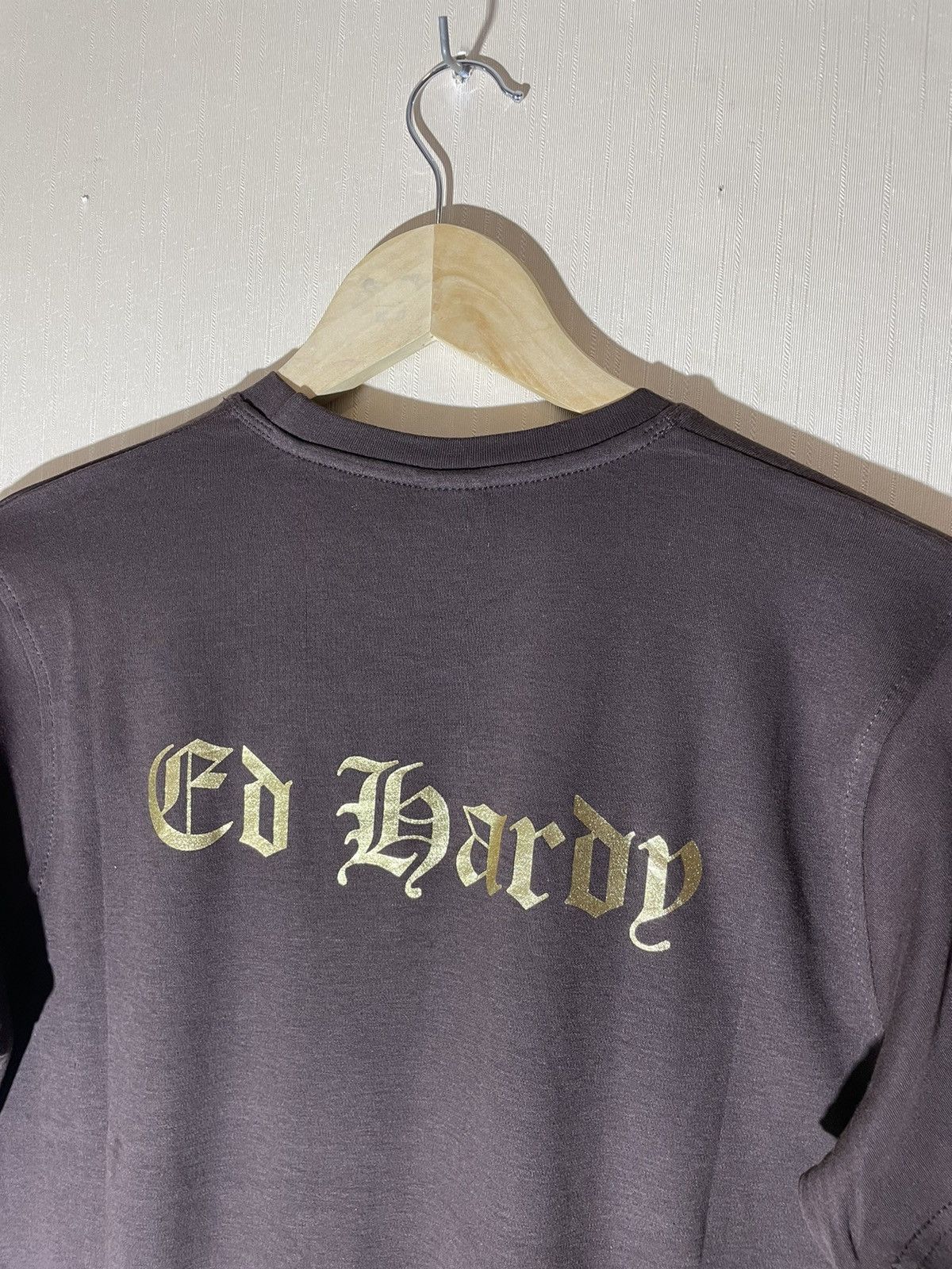 Ed Hardy × Japanese Brand Ed hardy vintage Japanese brown T shirt Size US M / EU 48-50 / 2 - 10 Thumbnail