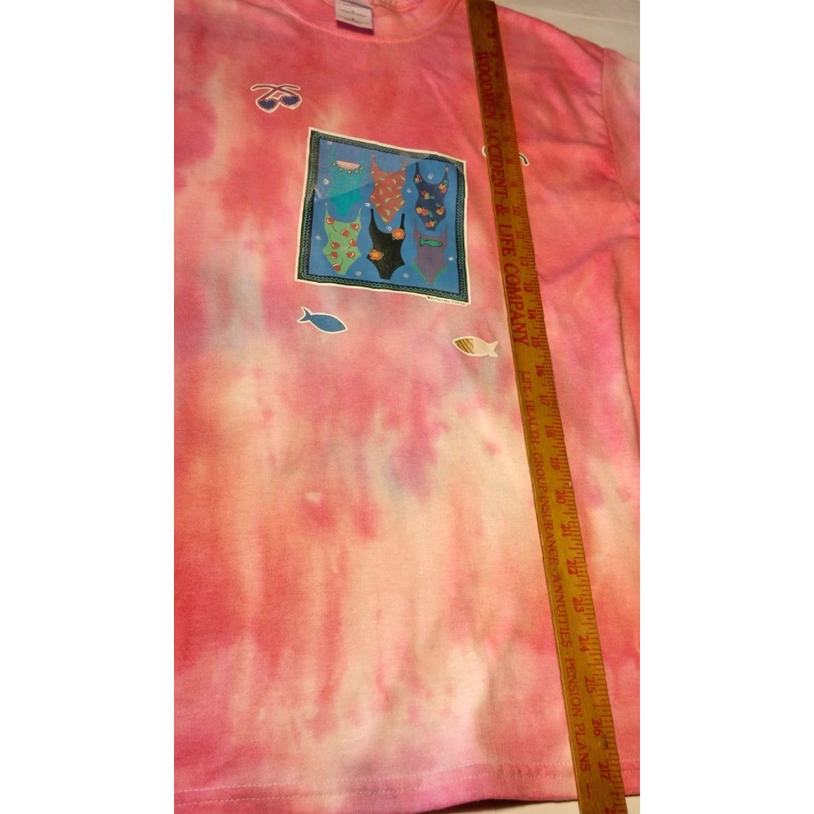 Gildan VINTAGE Gildan T-Shirt Shirt Women M Pink Tie Dye Beach 1990s Fashion Beach Vacation 1990s Womens M Pink Tie Dye Graphic Flaw Left Side Size M / US 6-8 / IT 42-44 - 5 Thumbnail