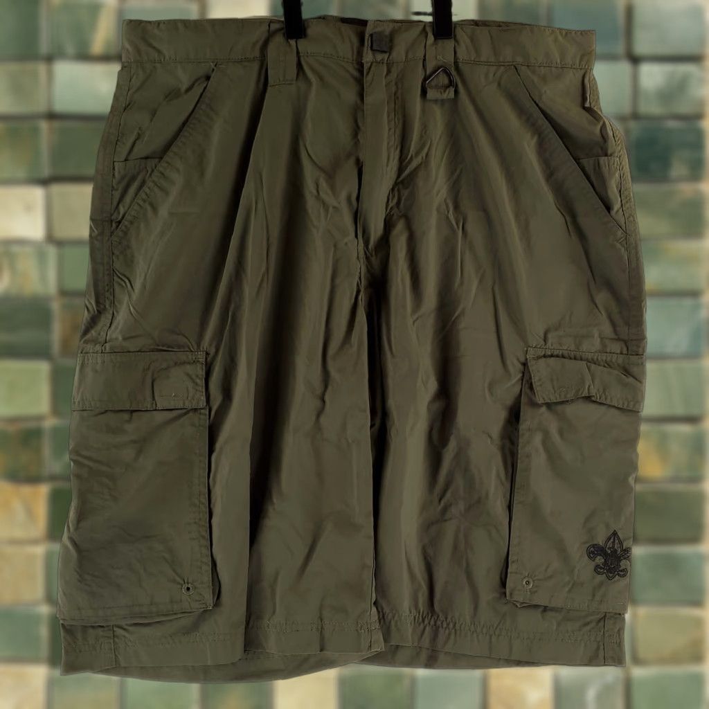 Vintage Boy Scouts of America Cargo Shorts Supplex Nylon Green Mens M (35 Actual) Size US 31 - 1 Thumbnail