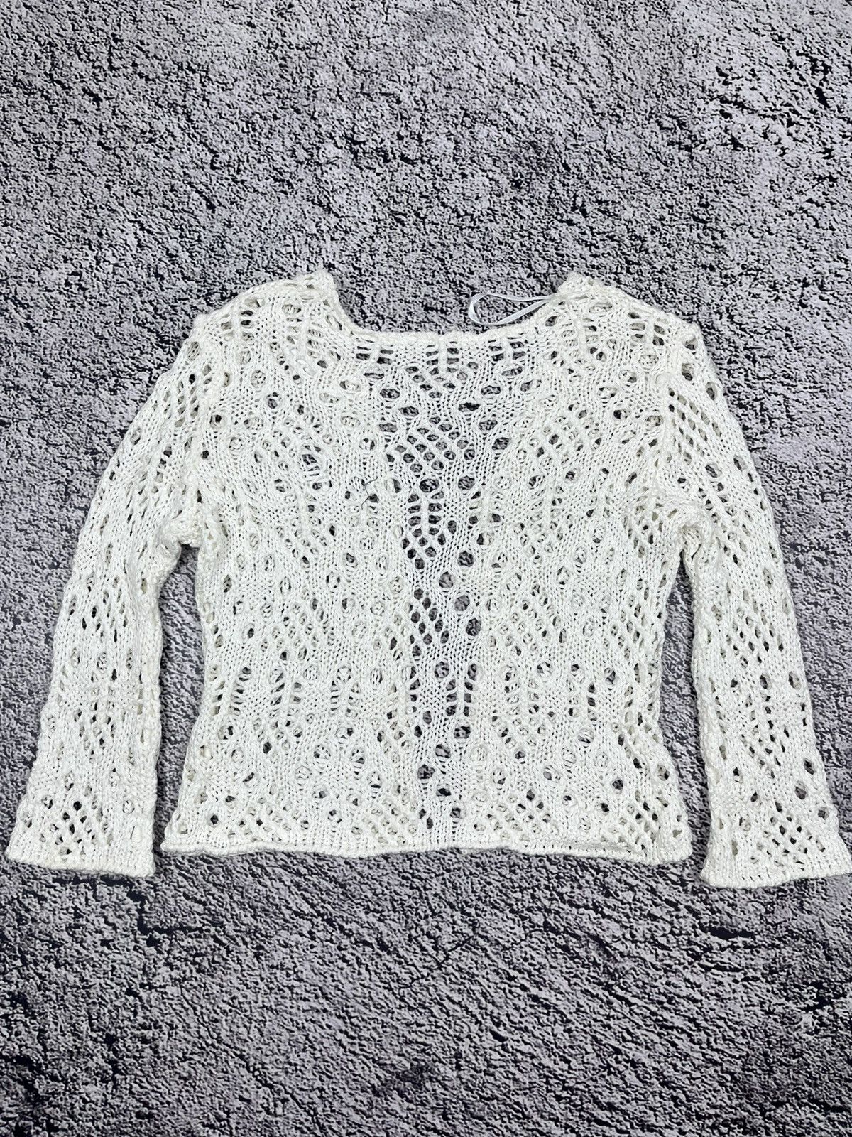 Japanese Brand Vintage mesh knitted cardigan western luxury streetwear Size S / US 4 / IT 40 - 6 Thumbnail
