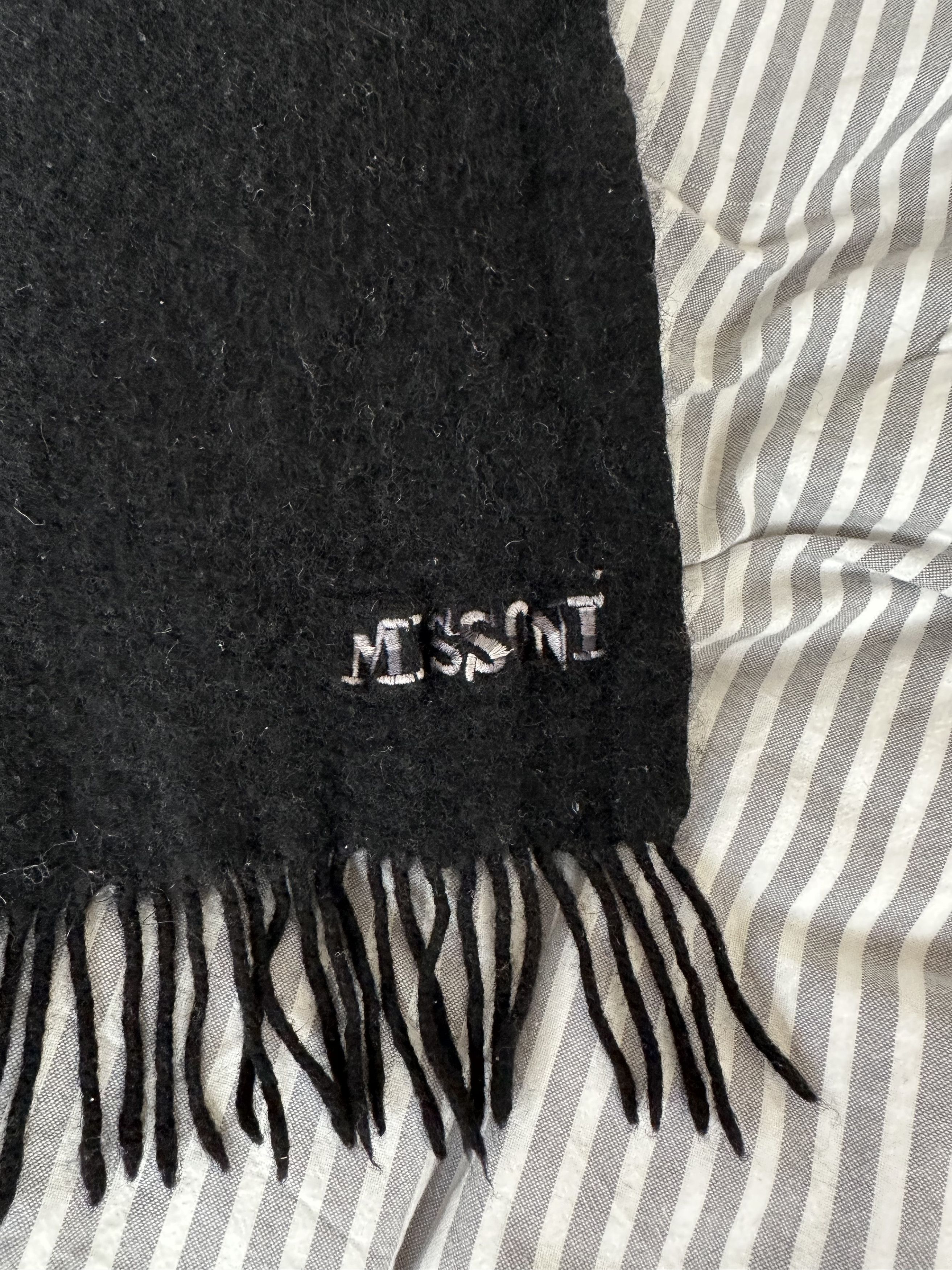 Missoni Missoni Black Wool Scarf Made In Italy Size ONE SIZE - 2 Thumbnail