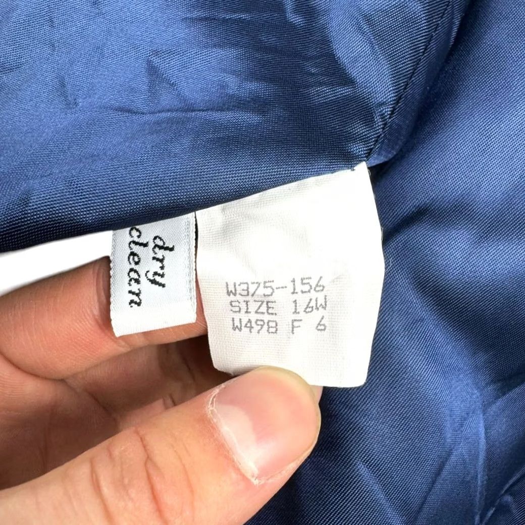 Pendleton VINTAGE Pendleton Blazer Women's 16W 100% Wool Blue Preppy Business Casual Jacket - 90s 80s Womens Size XXL / US 16-18 / IT 52-54 - 6 Thumbnail