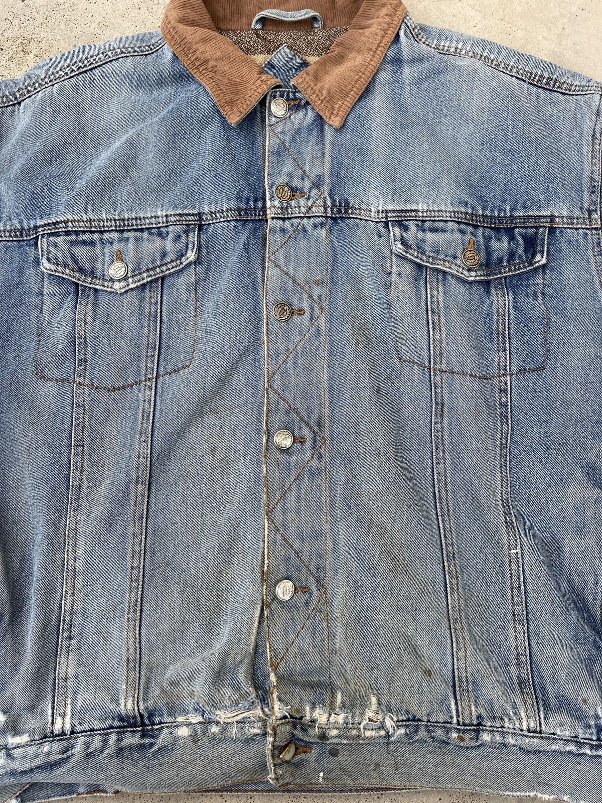 Other Vintage Distressed 90s Cold Storage Denim Jacket Size US XXL / EU 58 / 5 - 5 Thumbnail