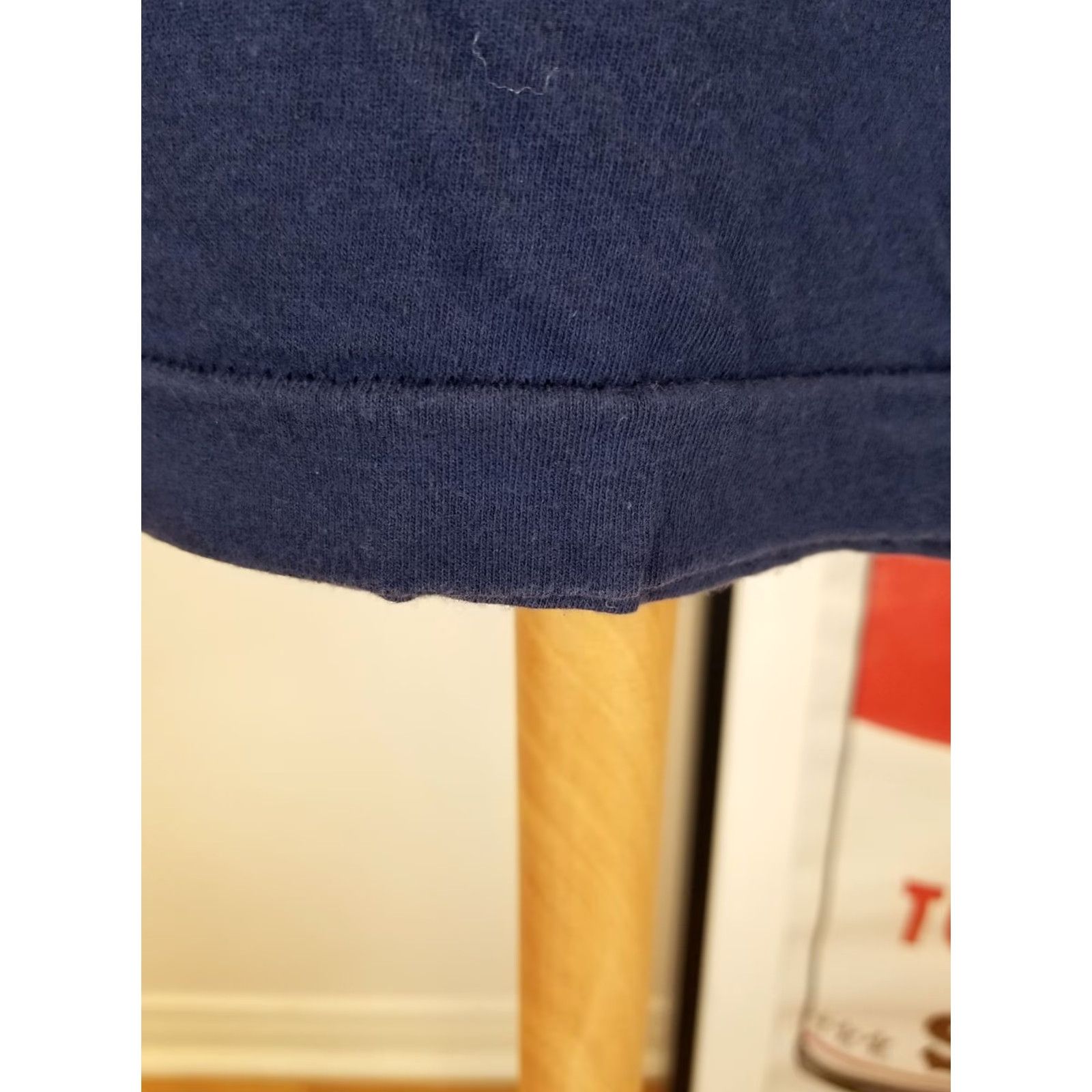 Fruit Of The Loom VINTAGE Fruit of the Loom T-Shirt Navy Pocket 80s Selvedge Blue Cotton Men XL Size US XL / EU 56 / 4 - 2 Thumbnail