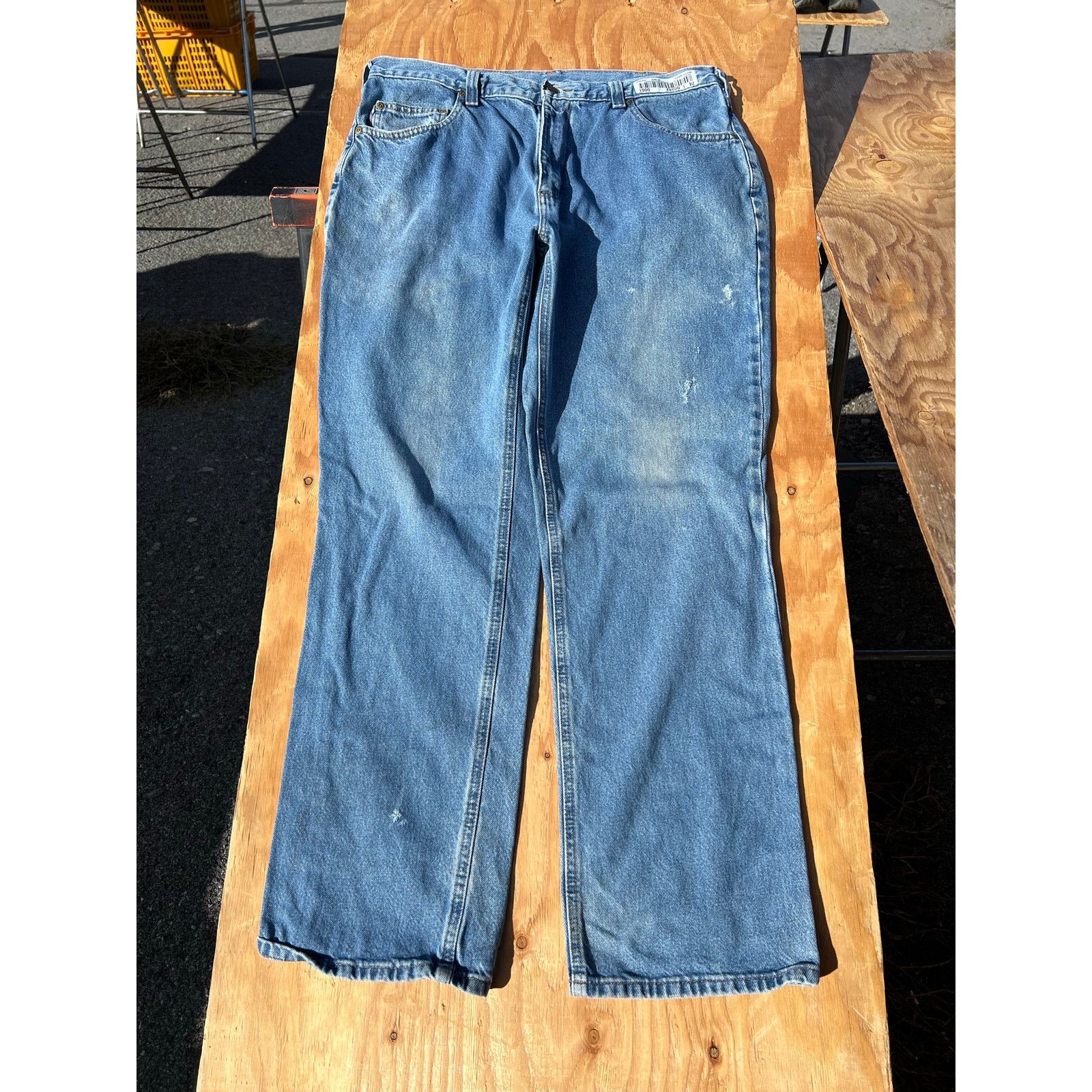 Carhartt Carhartt Jeans Mens 36x32 Blue Denim Work Pants relaxed Size US 34 / EU 50 - 3 Thumbnail