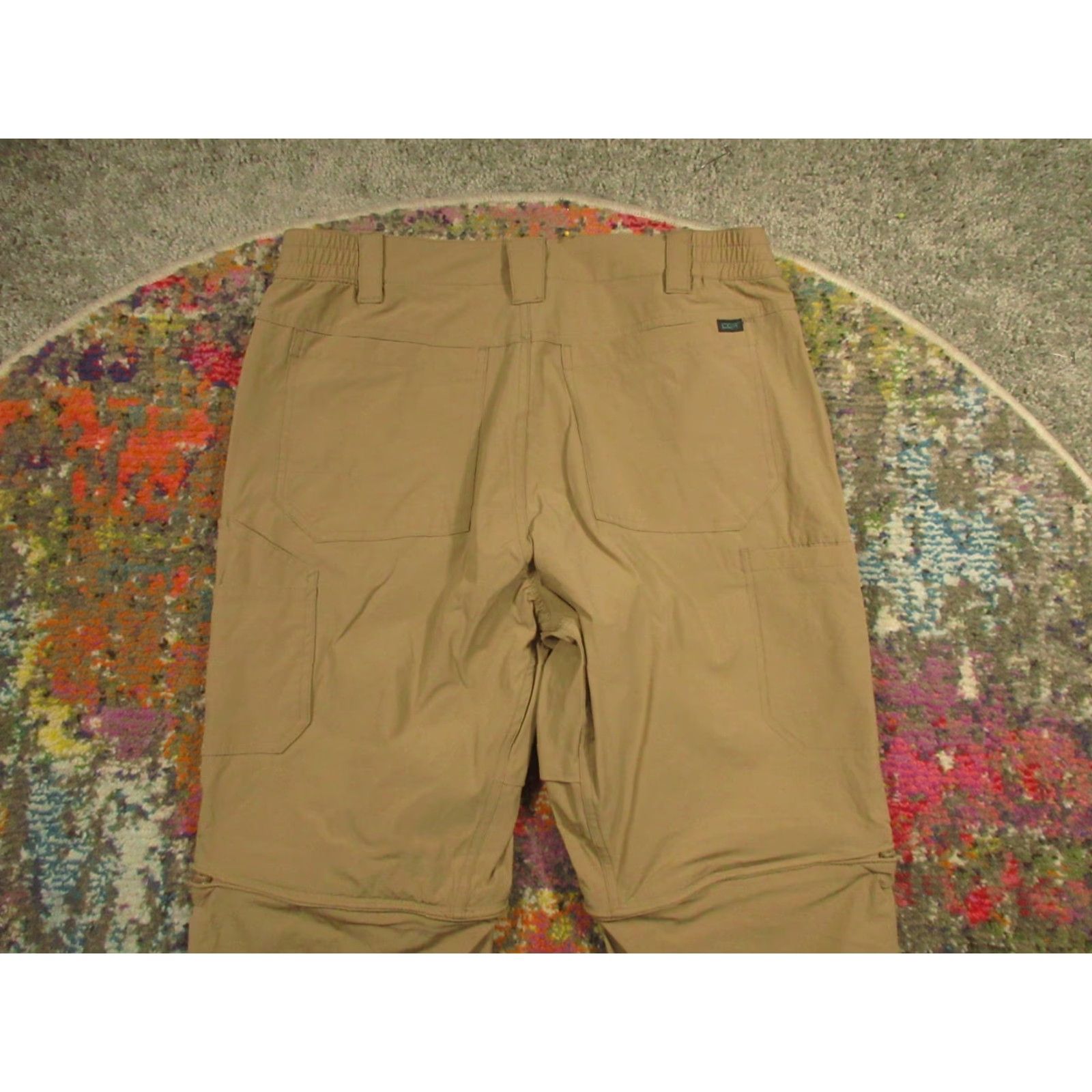 Vintage CQR Convertible Pants Mens 32x30 Nylon Spandex Cargo Straight Leg Brown Zip Off Pocket Breathable Lightweight Vintage: No Size US 32 / EU 48 - 5 Thumbnail