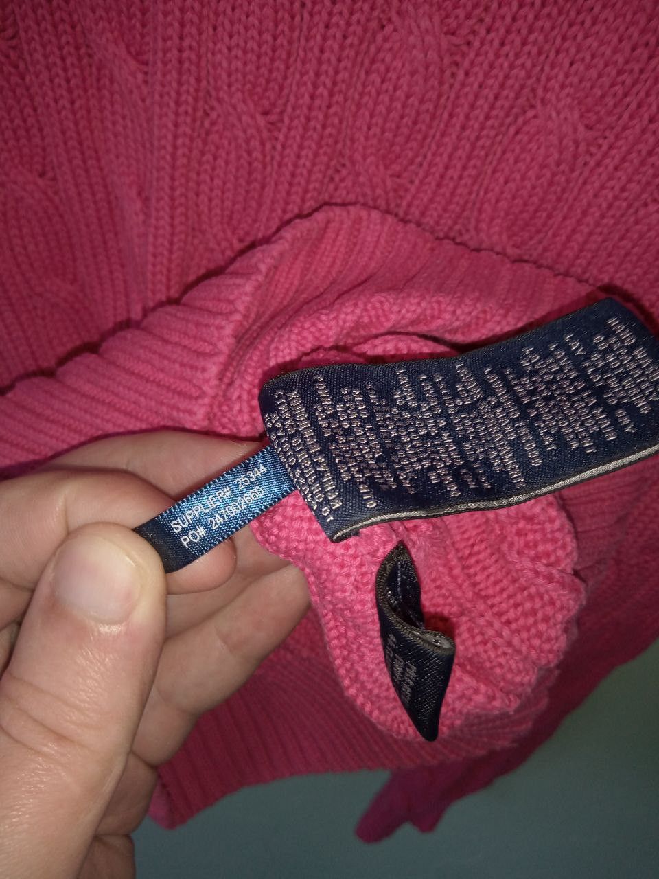 Polo Ralph Lauren Ralph Lauren Sport Vintage Pink Cable Knit V Neck Sweater Size M / US 6-8 / IT 42-44 - 6 Thumbnail