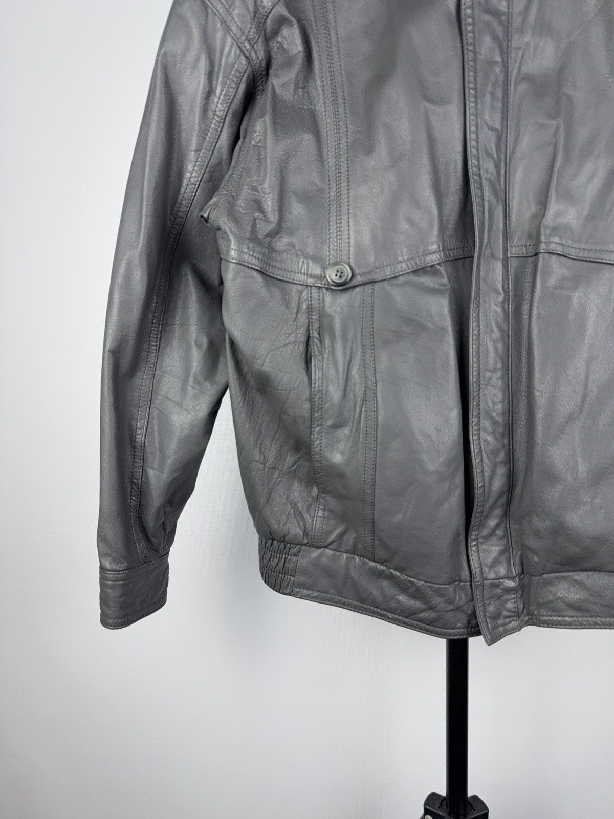 Vintage Vintage 90s Avant Garde Leather Leonardo Biker MOTO Jacket Size US M / EU 48-50 / 2 - 3 Thumbnail