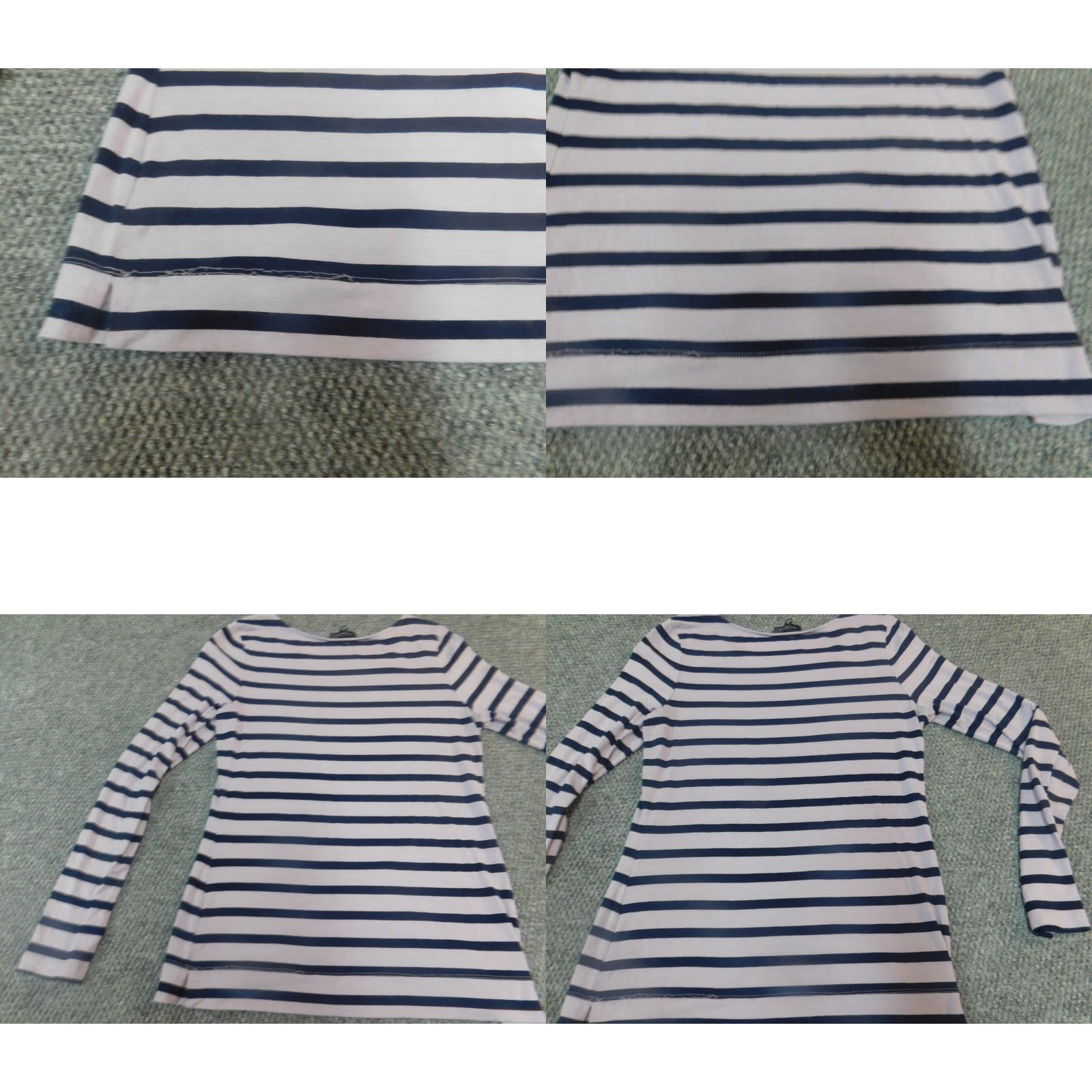 Vintage The Limited Blouse M Striped Purple Zipper Crew Neck Long Sleeve Women’s Regular Polyester Rayon Breathable Casual Vintage No Size M / US 6-8 / IT 42-44 - 8 Thumbnail