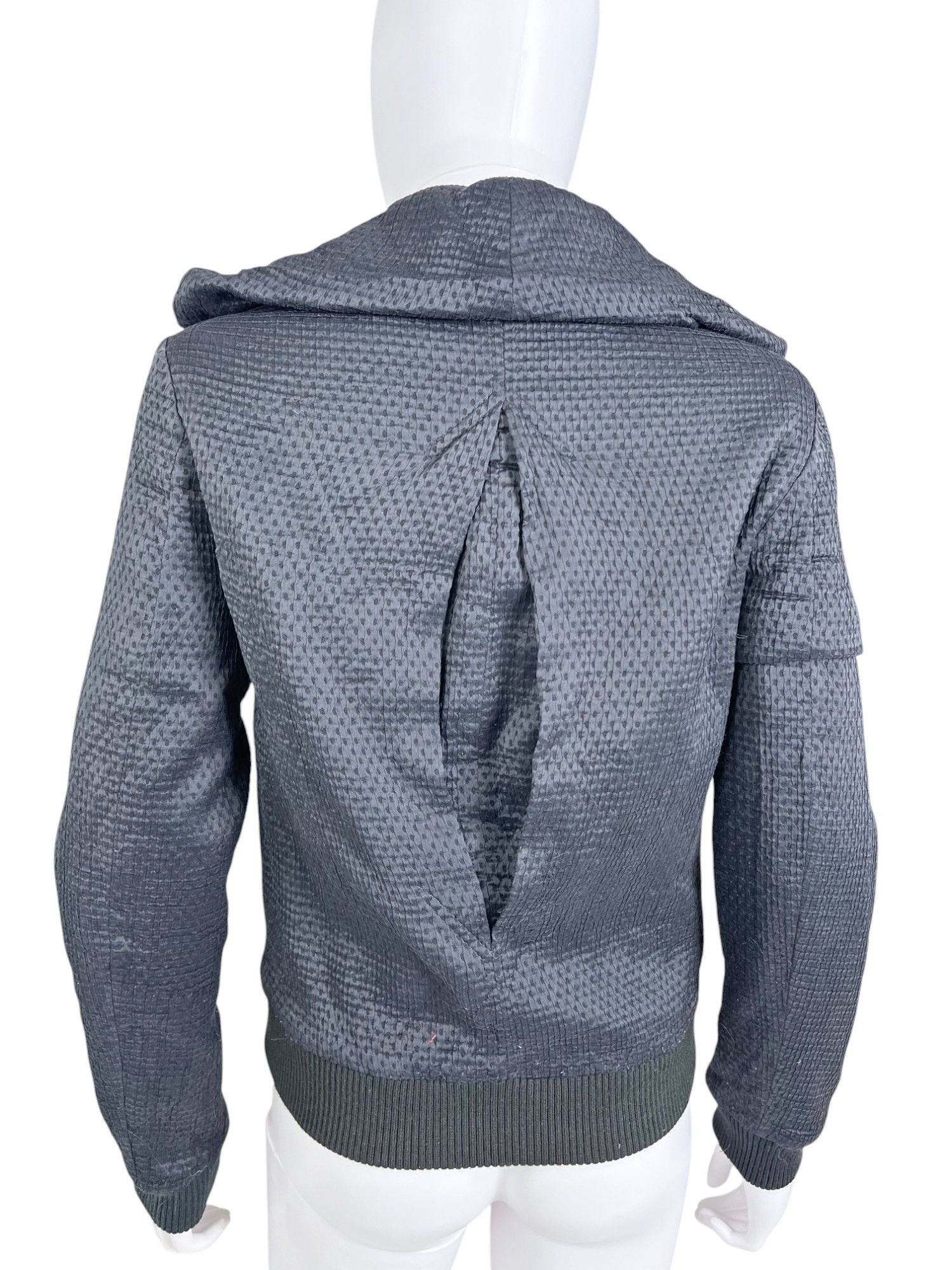 Hussein Chalayan Early 2000's Ruffle blue bomber jacket Size L / US 10 / IT 46 - 4 Thumbnail
