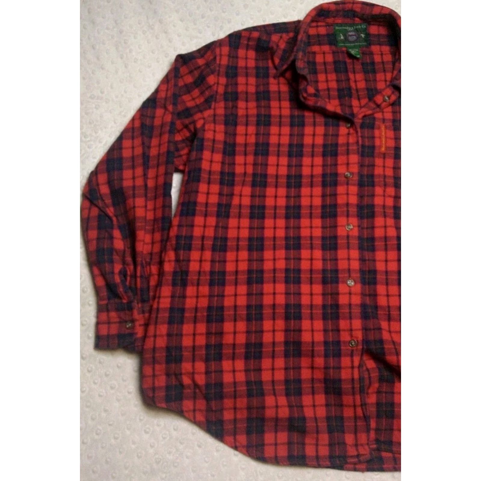 Abercrombie & Fitch VINTAGE Abercrombie & Fitch Trail Guide Plaid Flannel Button Up Shirt Large Women Red 90s Outdoors Style Shirt Size L / US 10 / IT 46 - 3 Thumbnail