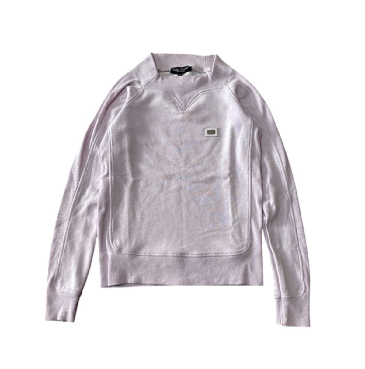 Dolce & Gabbana Dolce Gabbana D&G Pink Cotton Sweatshirt Leather Metal Logo Size US XS / EU 42 / 0 - 1 Thumbnail