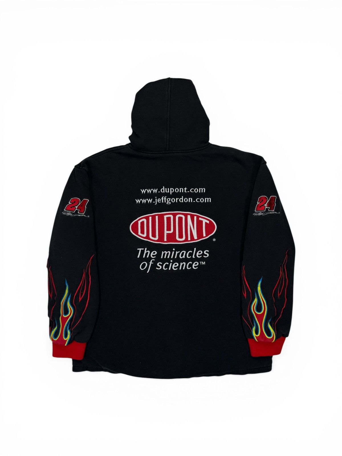 Chase Authentics Vintage Nascar DuPont Flame Zip Up Hoodie Size US XL / EU 56 / 4 - 4 Thumbnail