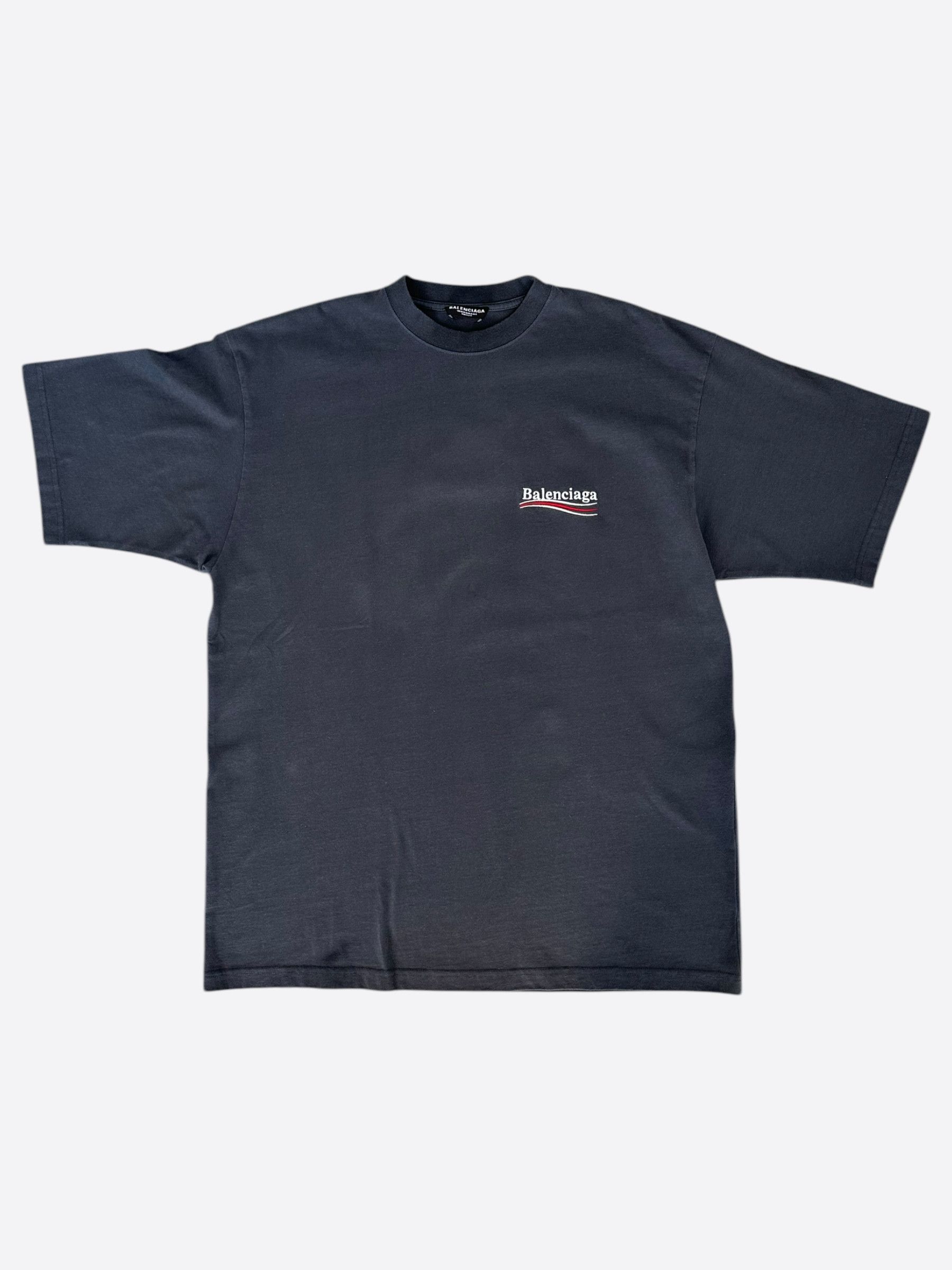 Balenciaga Balenciaga Faded Black Dry Fleece Uniform Merch T