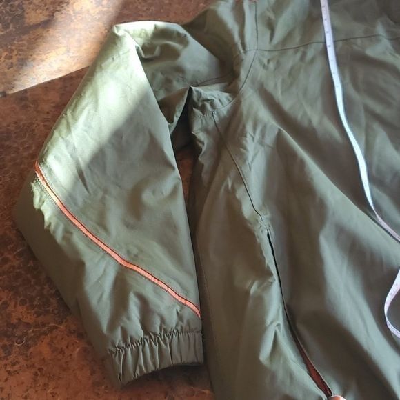 Vintage Lands' End Cinchable Hooded Army Green/Orange Zip Pockets Sz Size US M / EU 48-50 / 2 - 14 Thumbnail