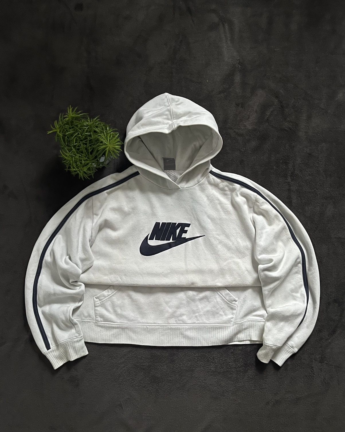 90'S Nike NIKE nylon hoodie, men's XL size, vintage Nylon Charcoal Vintage Second Hand