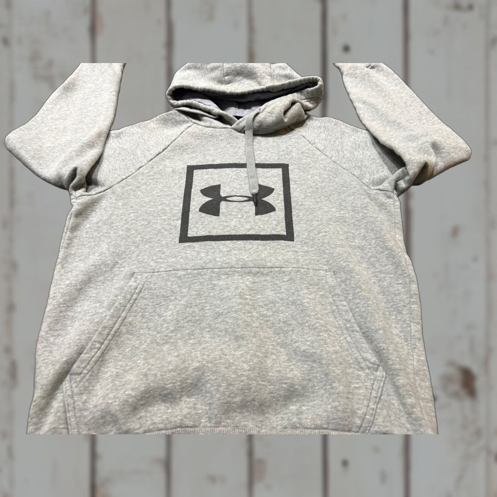 Under Armour Under Armour Hoodie Mens Small Rival Fleece Box Logo Hoodie Slim Fit Gray Size US S / EU 44-46 / 1 - 1 Thumbnail